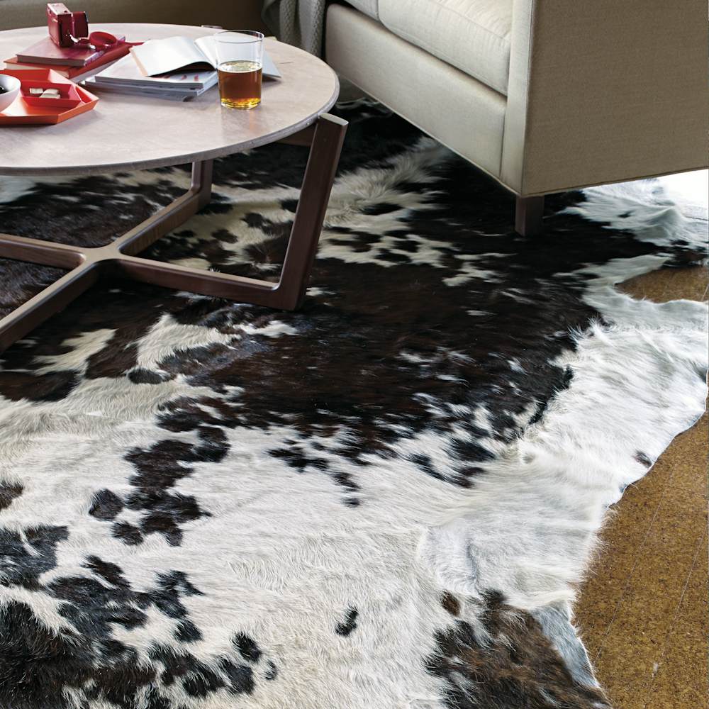 Spinneybeck Cowhide Rug in a living rooms setting