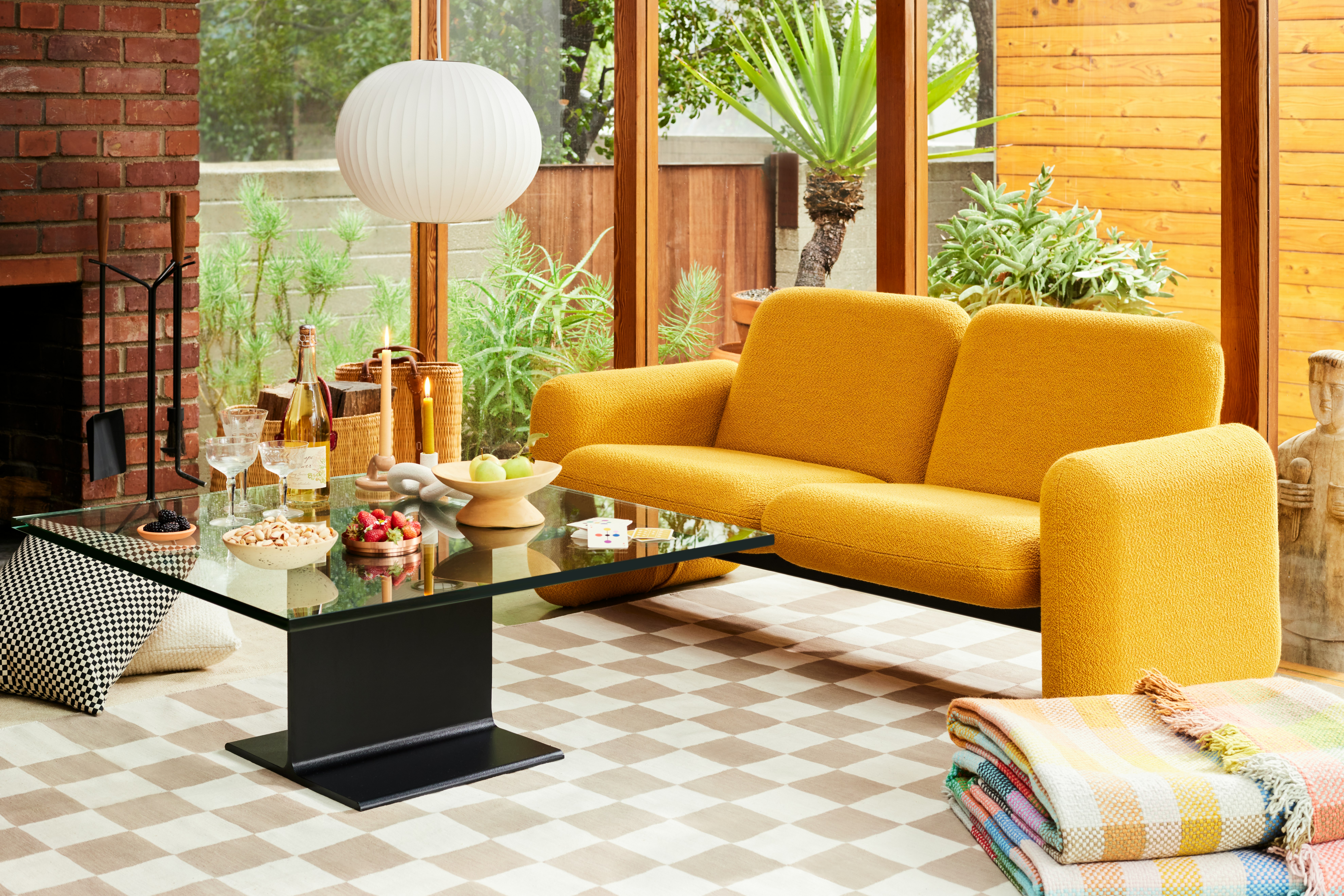 Wilkes Sofa and I Beam Coffee Table