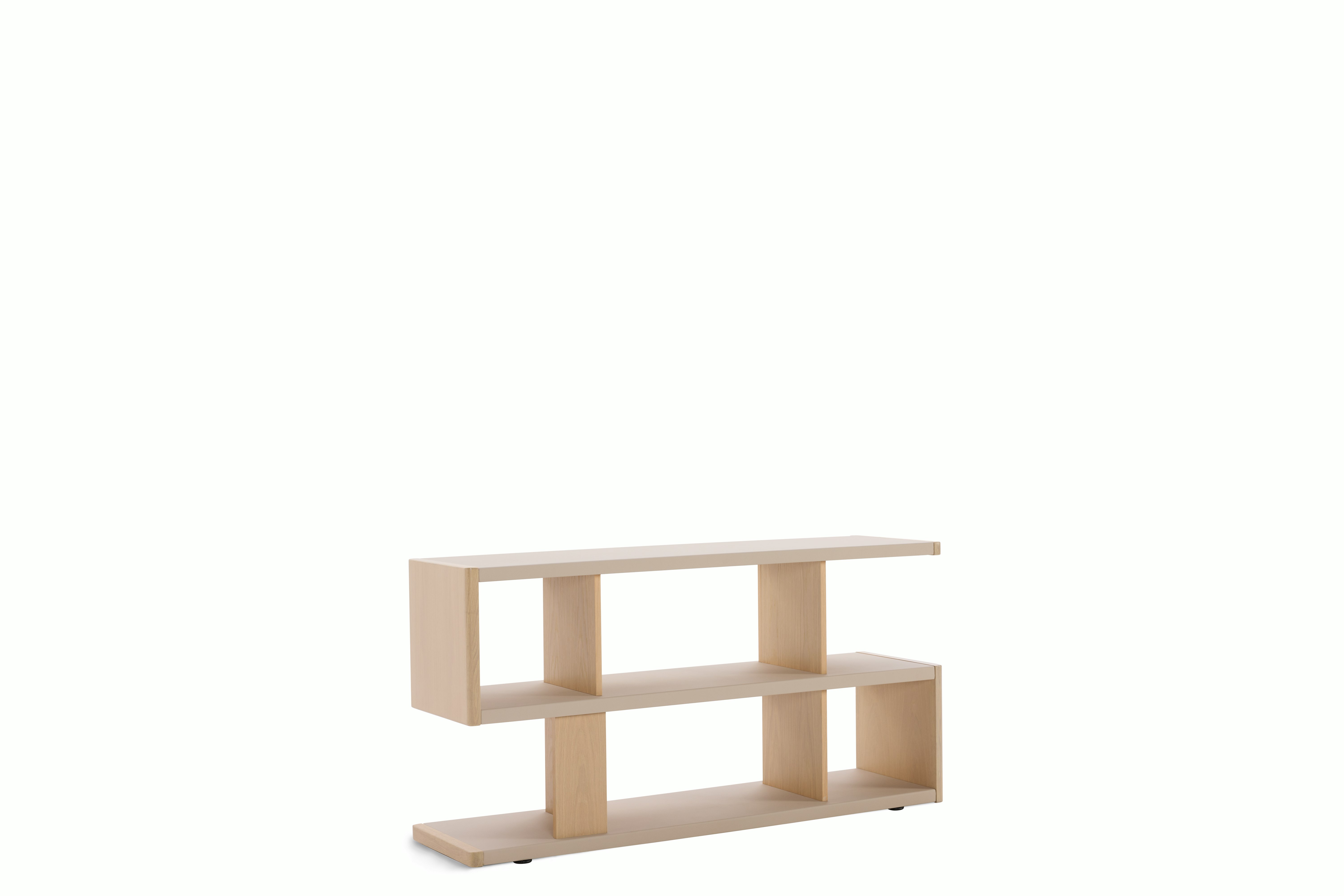 New Canaan Low Bookshelf - oak,  champagne