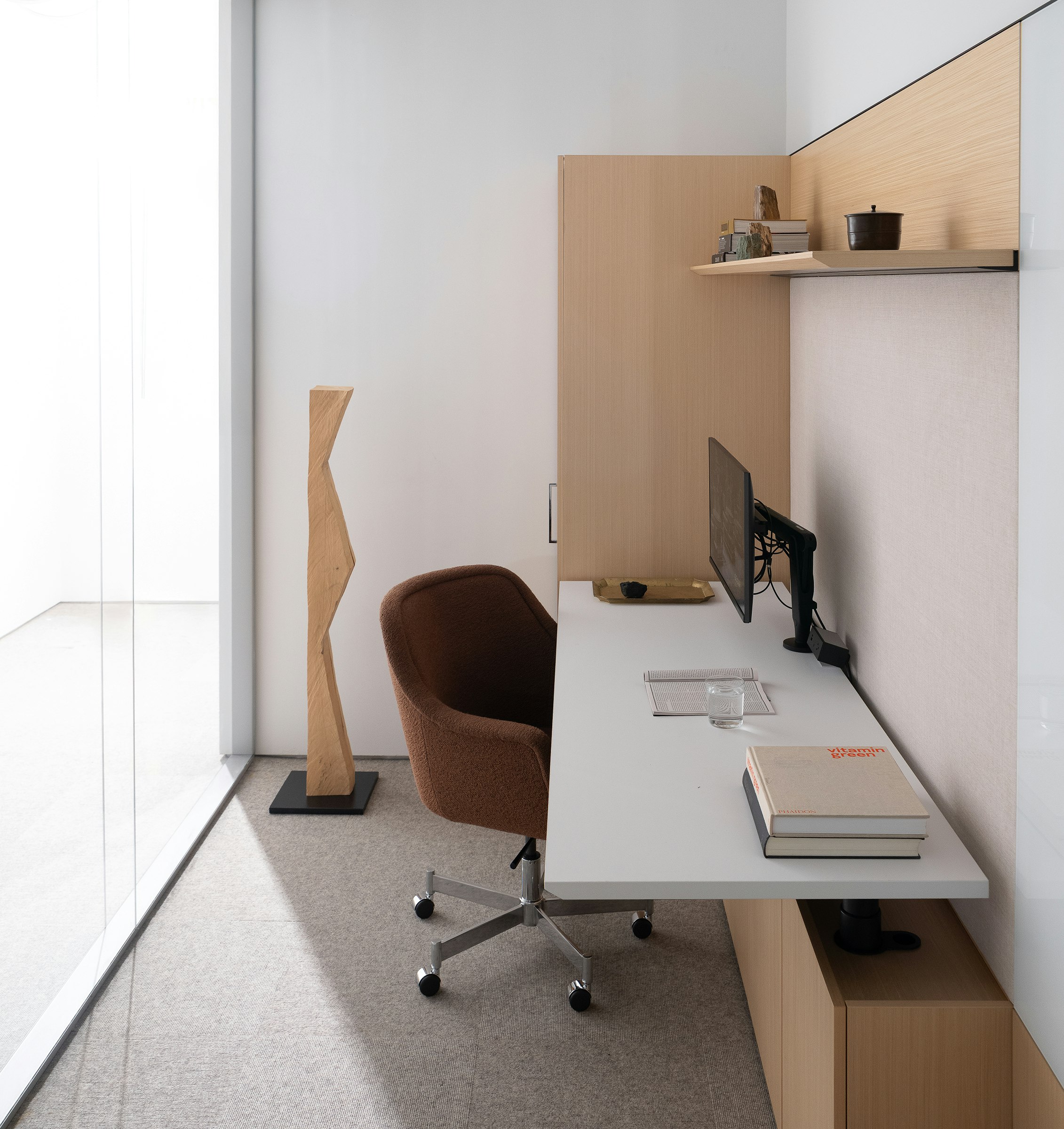 Geiger New York Showroom Private Office with Bumper Chair