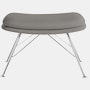 Striad Ottoman in Wire Base Trivalent Chrome Prone Leather,  Script