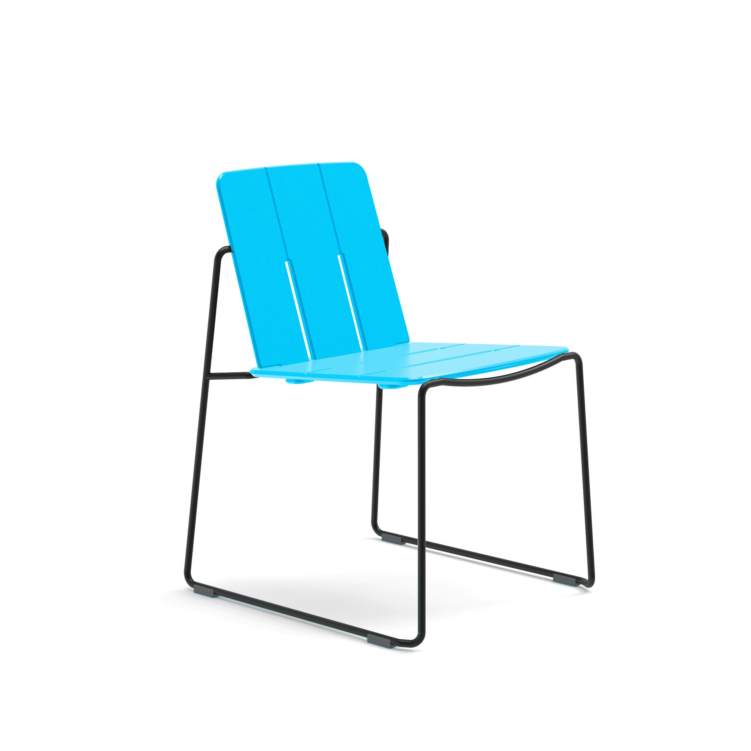 Keene Side Chair - Sky Blue, Black