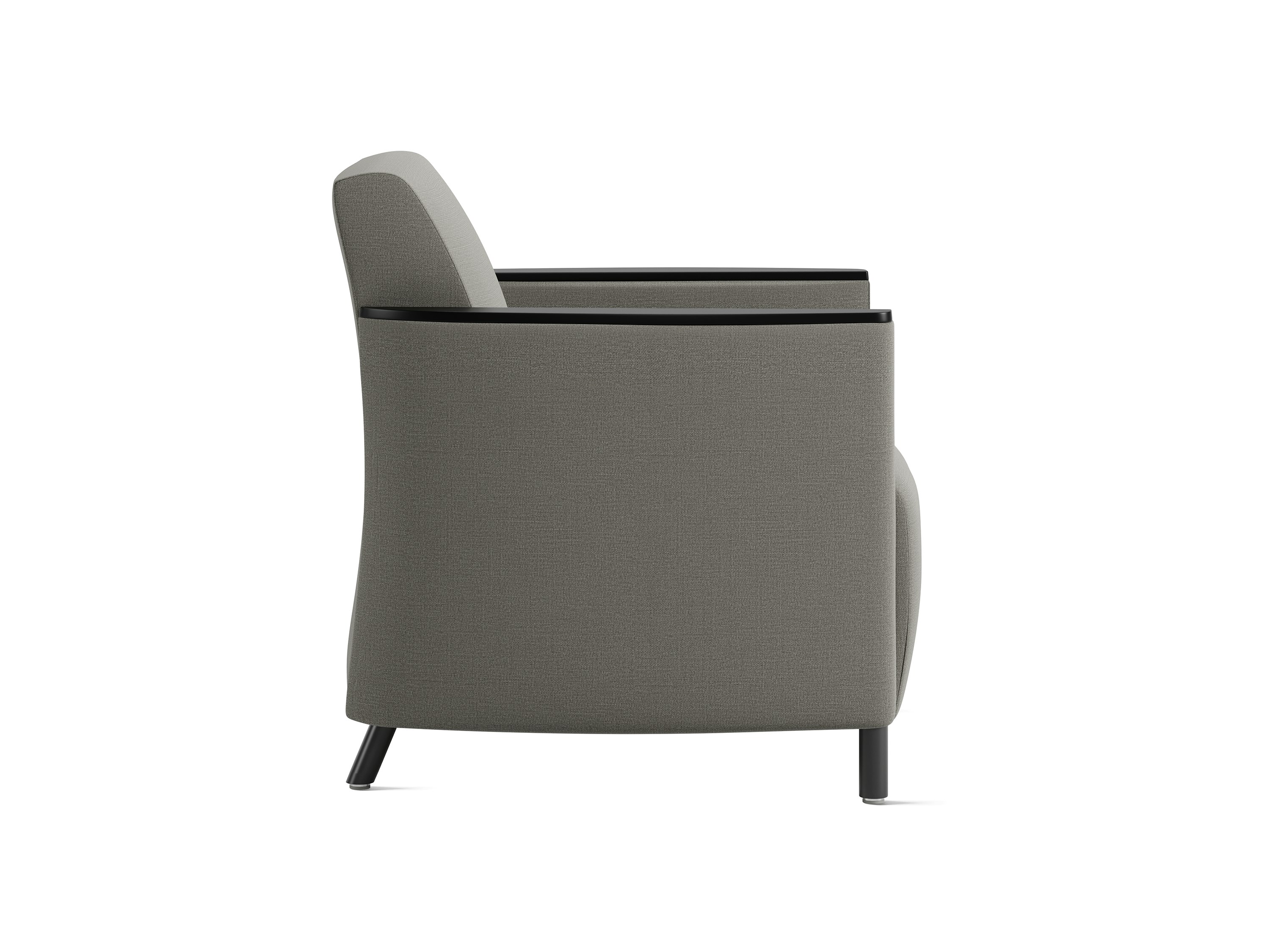 Pamona Armchair, dark grey, side