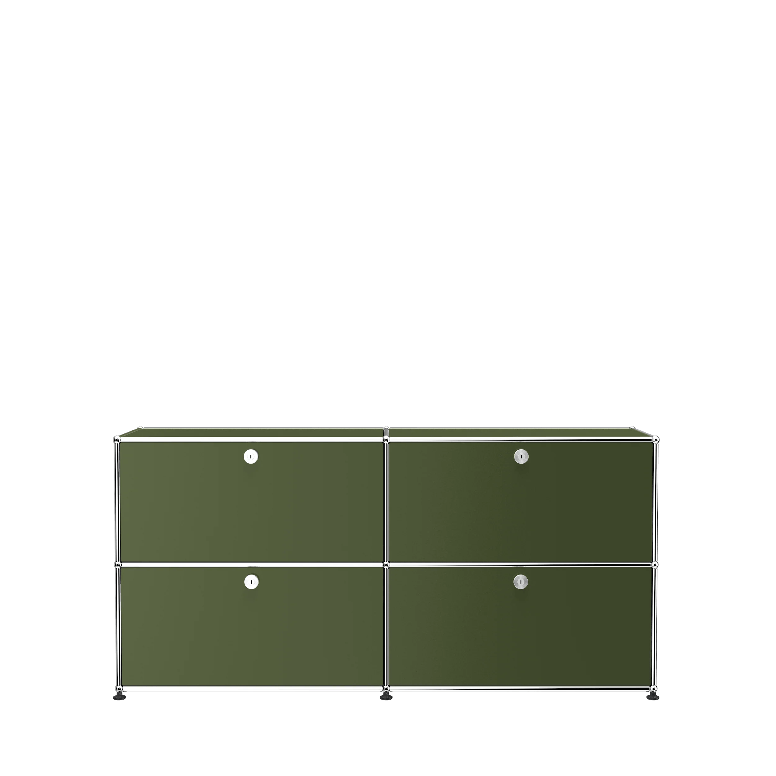 USM Haller File Credenza - File,  Olive Green