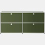 USM Haller File Credenza - File,  Olive Green