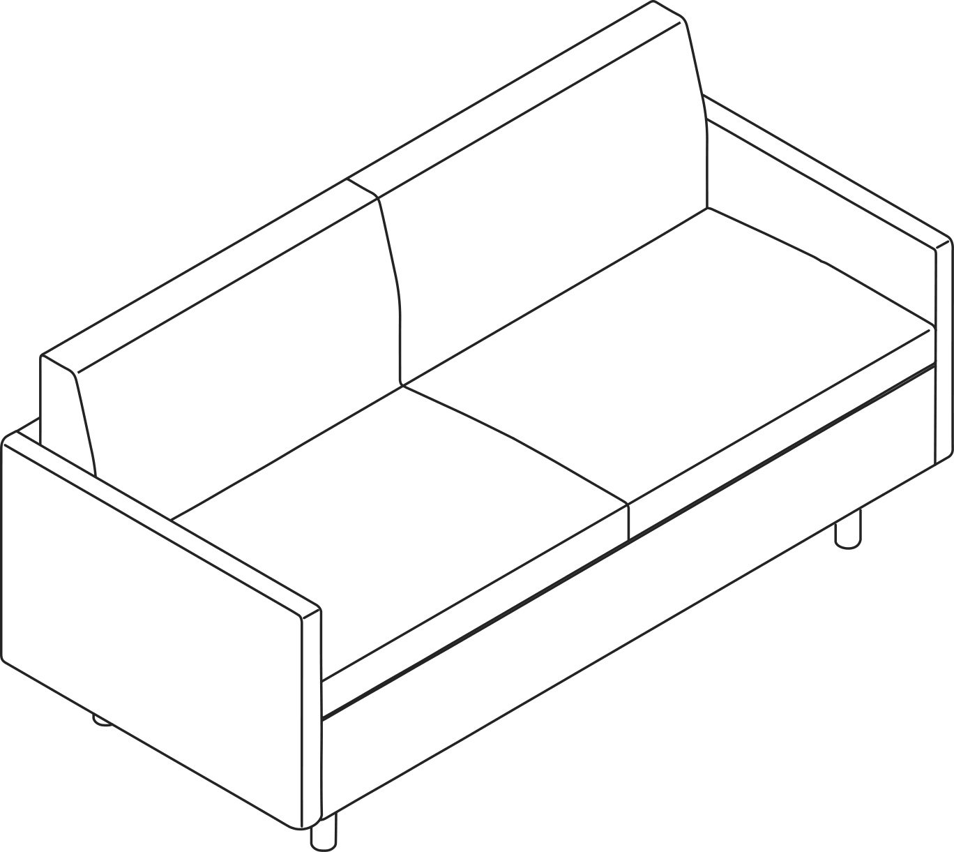A line drawing - Tuxedo Classic Sofa | Settee