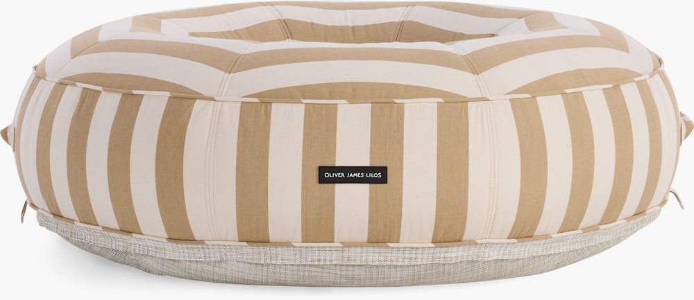 Ring Lilo Pool Float - sand/white stripe