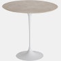 Saarinen Side Table - 22 Inch, Oval, Polished Emperado Light, White Base