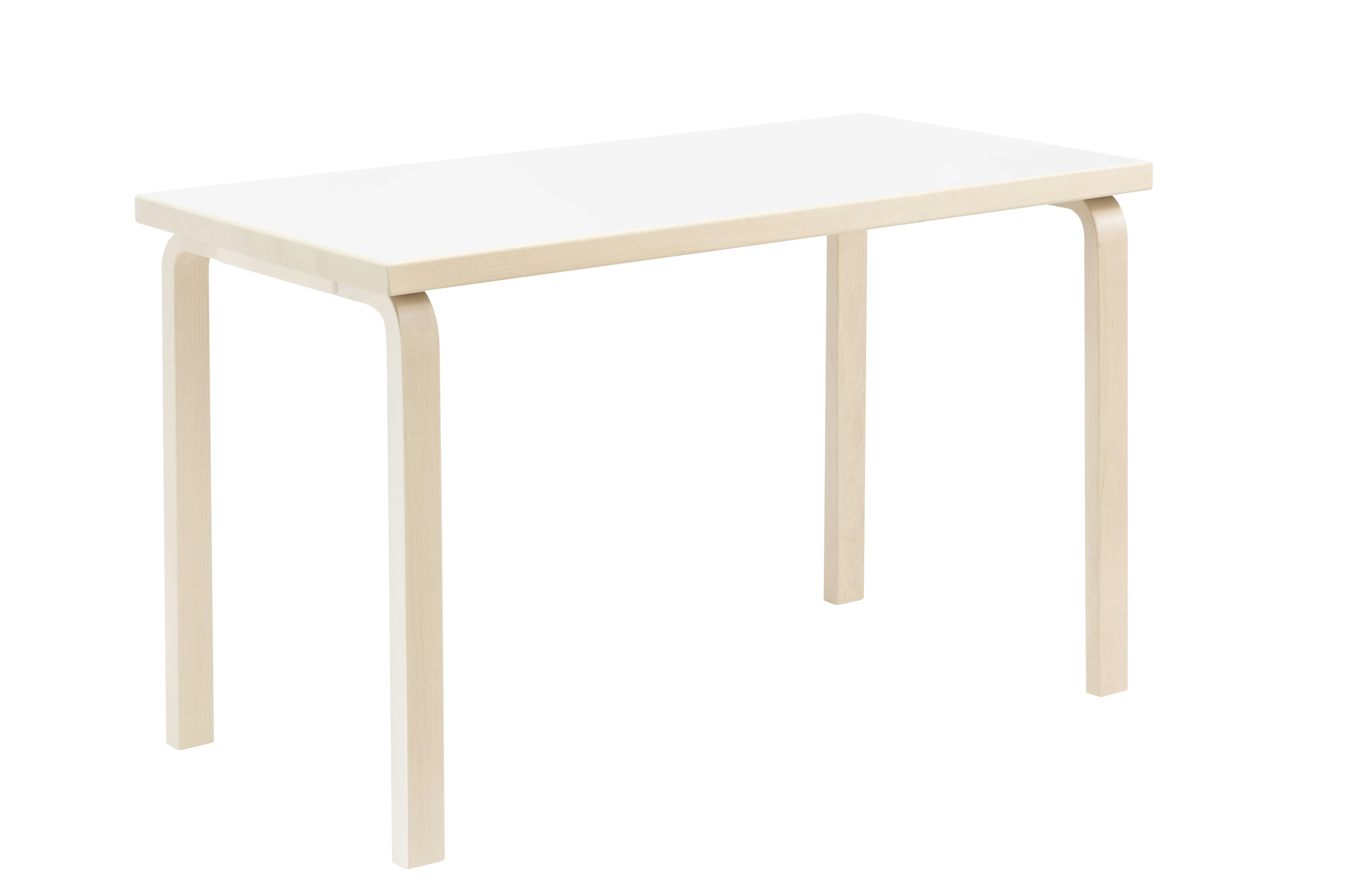 L-Leg Table - Rectangle, 47 Inch , White Laminate