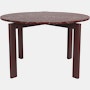 After Series Dining Table - Burgundy, Marble Top