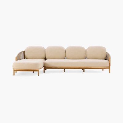 Softlands Sectional Sofa with Chaise Left Facing - Sailcloth Sahara Softlands Sectional Sofa with Chaise Left Facing - Sailcloth Sahara