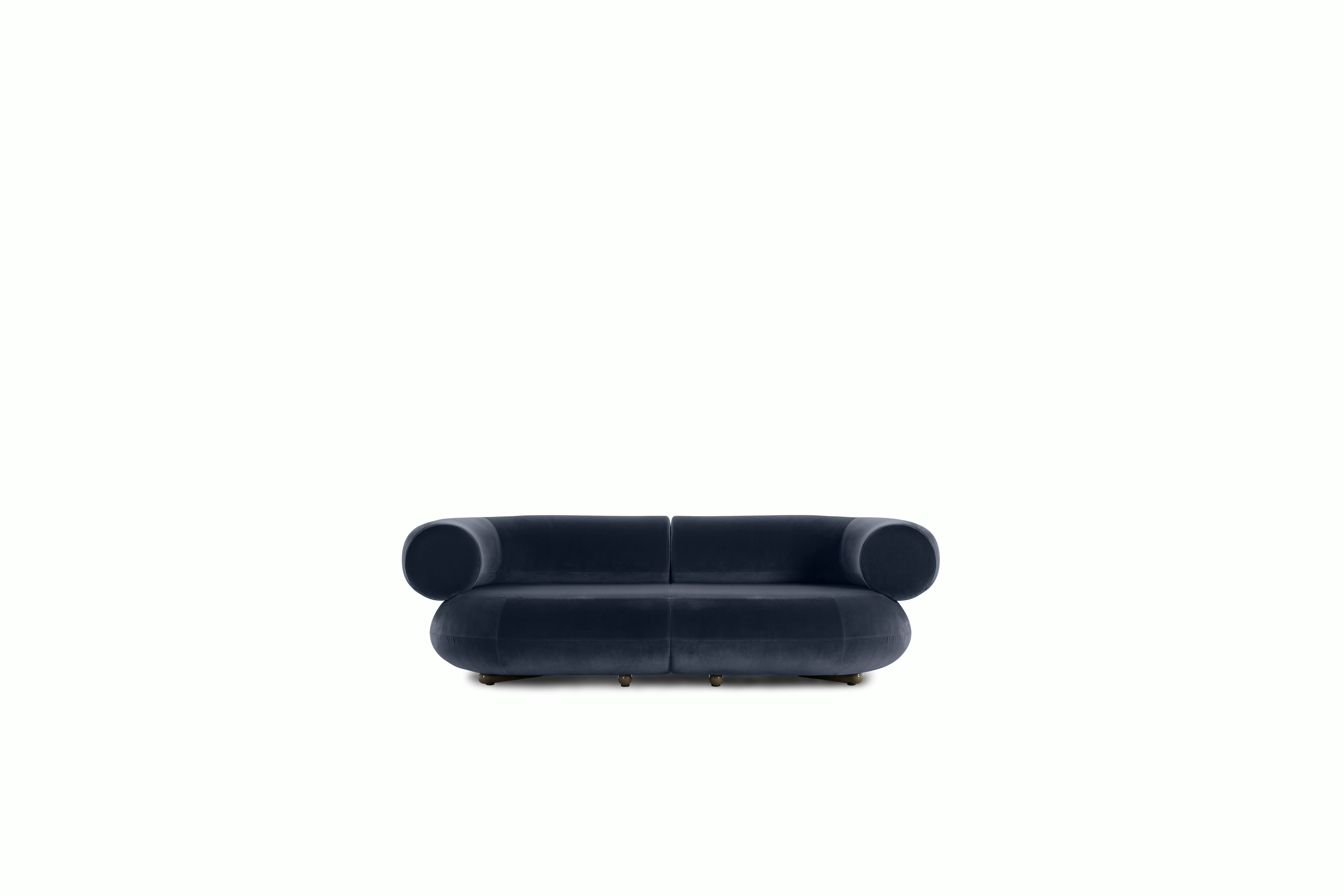 Fat Sofa - 94 in,  royal-velvet - navy