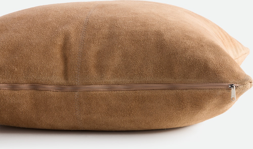 Suede Double-Sided Pillow - 24 x 24, Camel