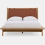 Noviembre Bed - oak,  cognac
