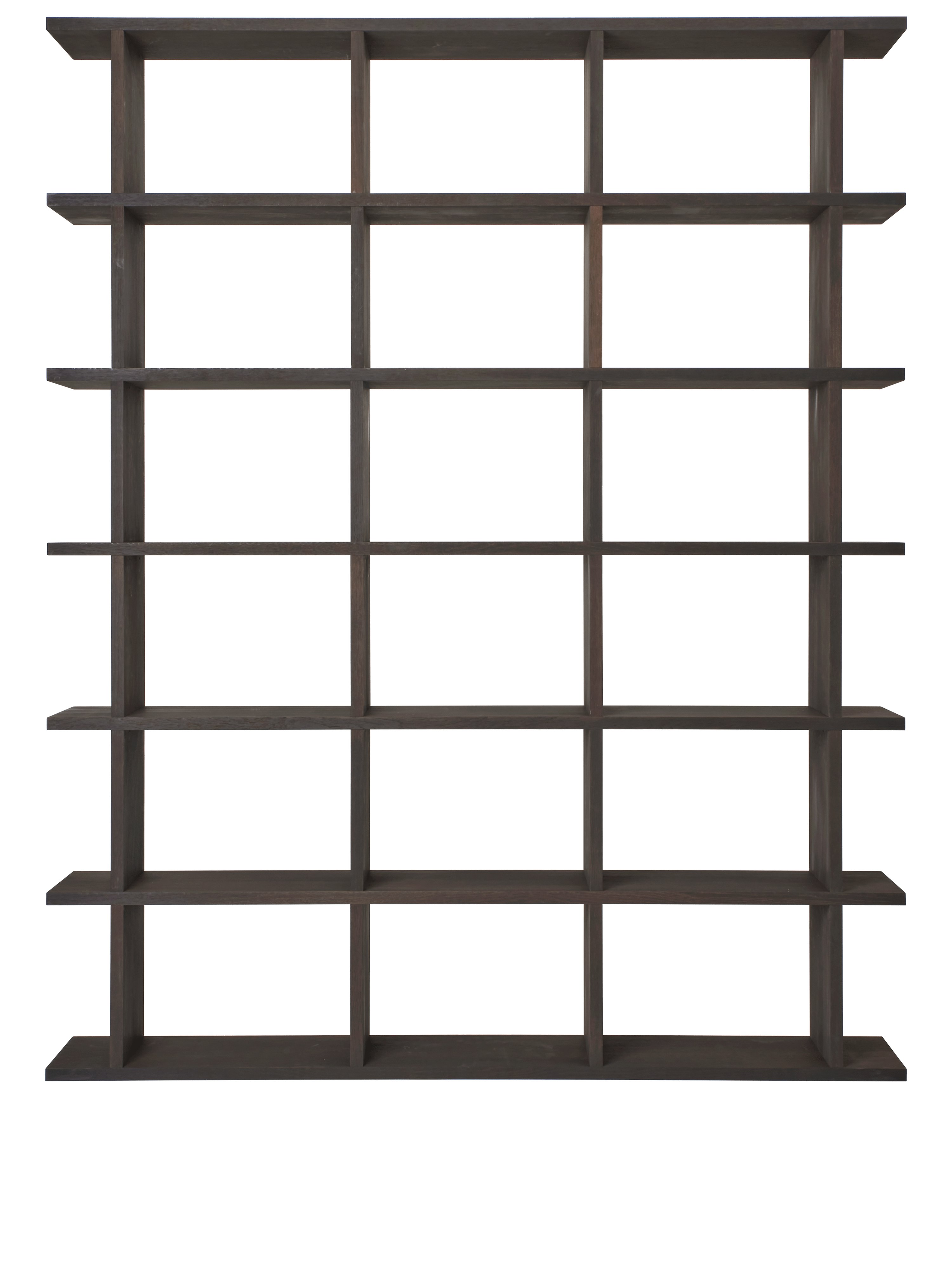 Kona Bookcase - 3 x 6, Dark Stained Oak