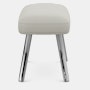 Grand Repos Panchina Bench - Hola, Pearl, Polished Aluminum