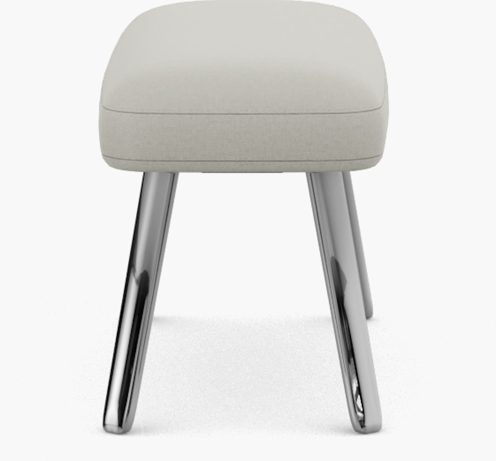 Grand Repos Panchina Bench - Hola, Pearl, Polished Aluminum