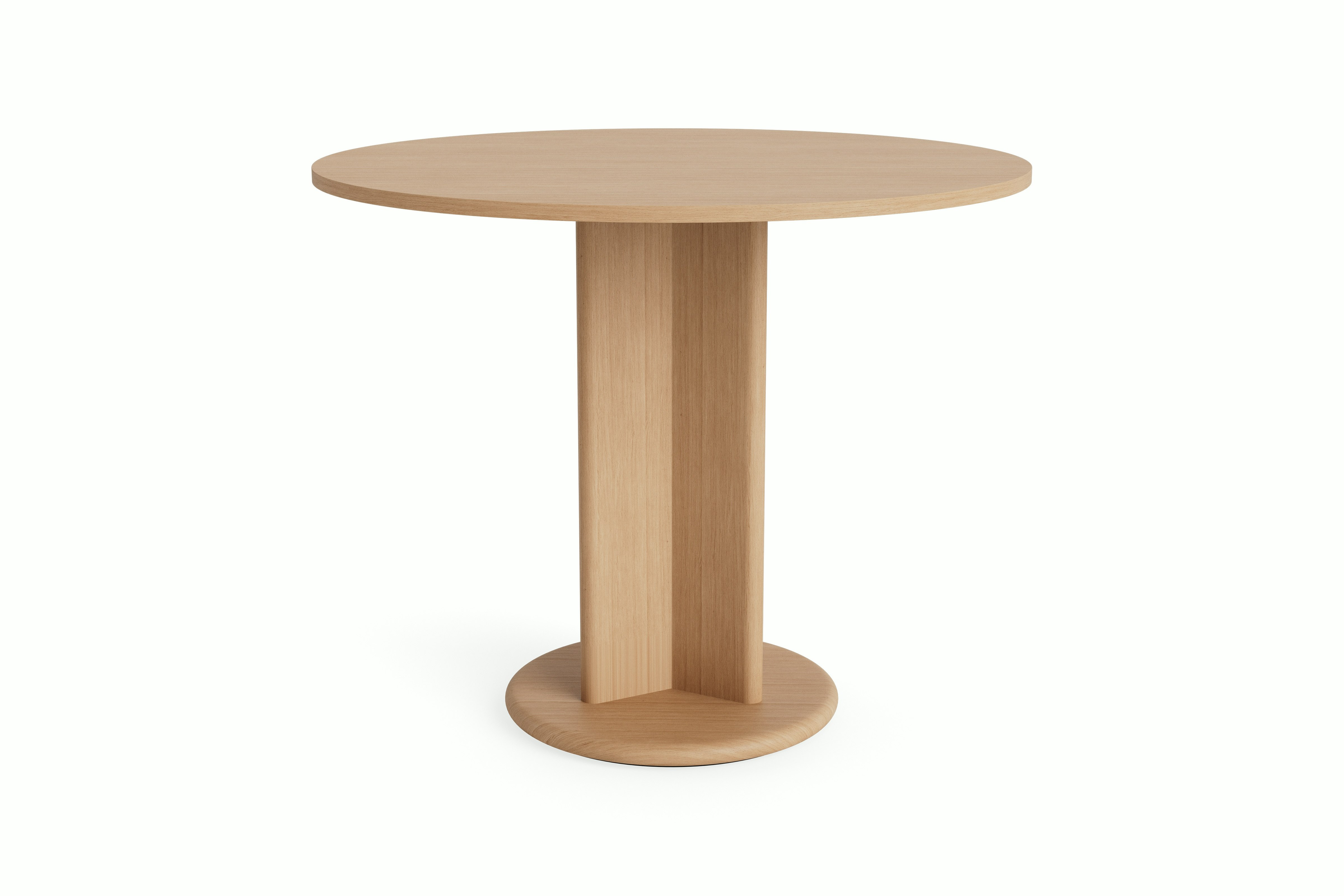 Chisel column base table in oak