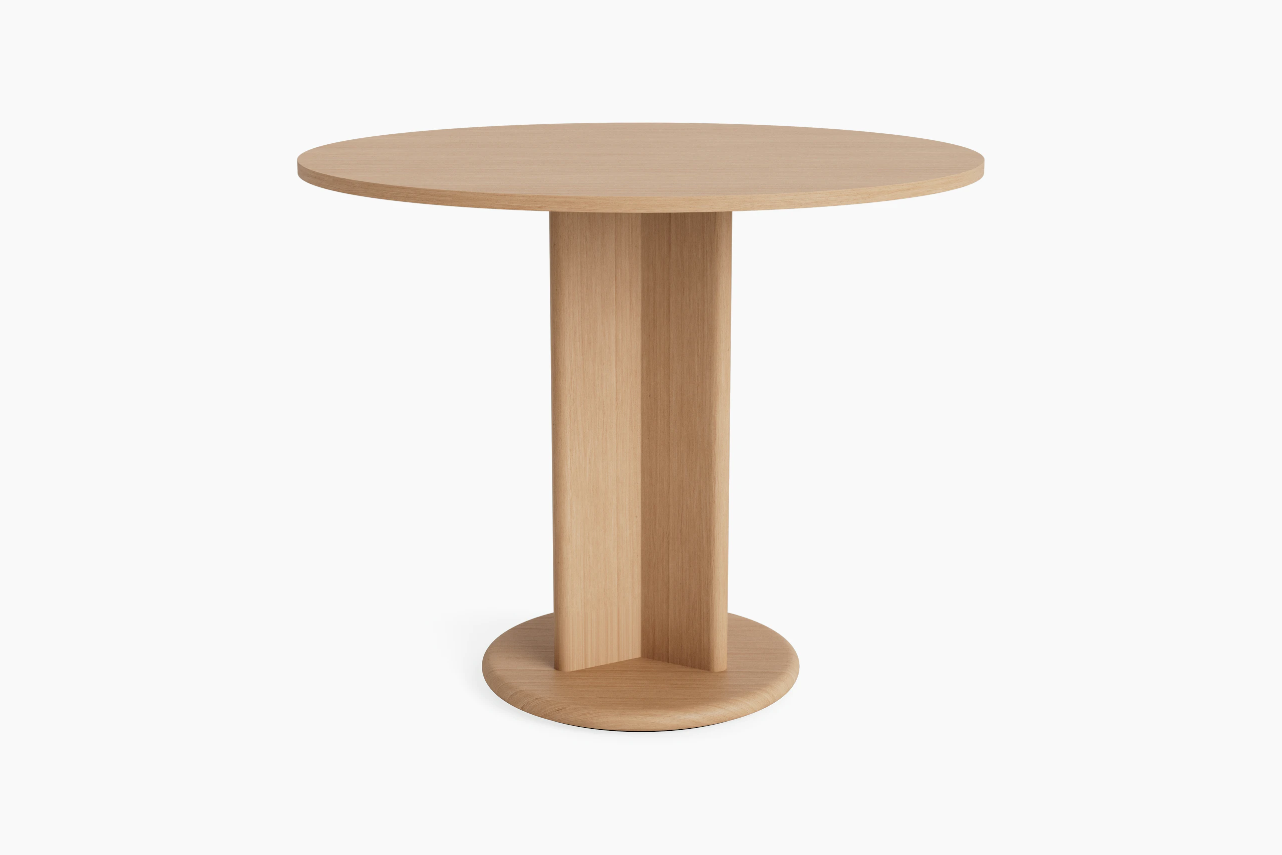 Chisel column base table in oak