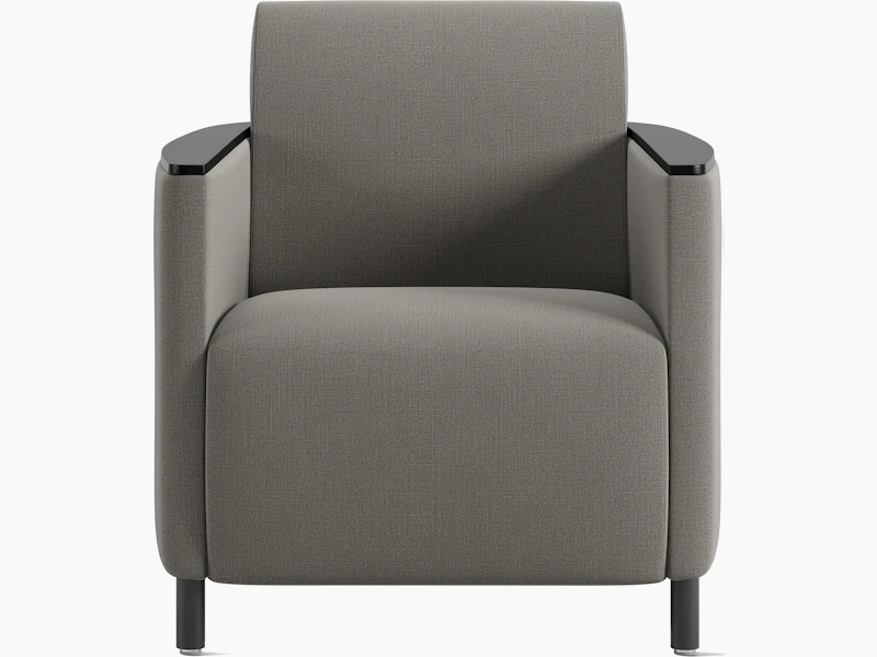 Pamona Armchair, dark grey, front