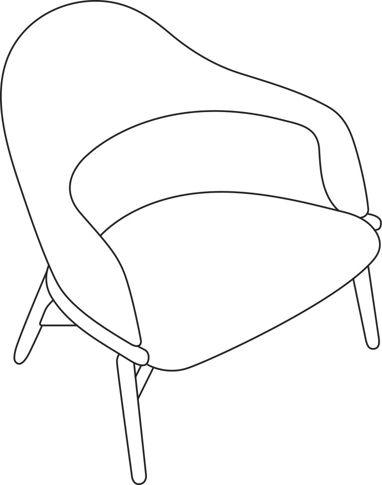 A line drawing - Reframe Lounge Chair | Mid Back