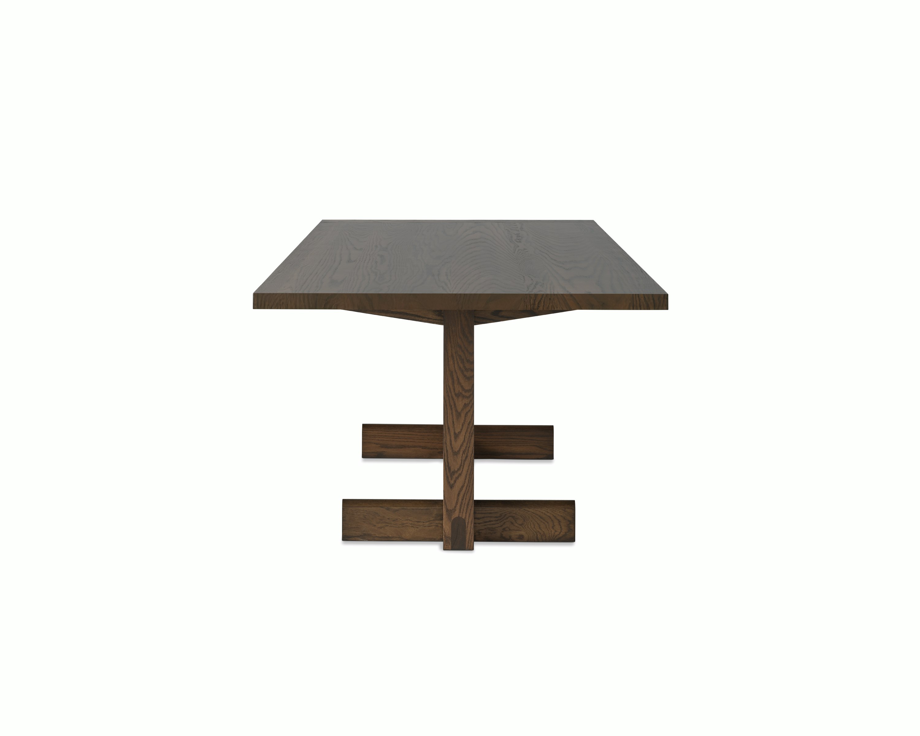 Land Table, Umber on oak, 75 in