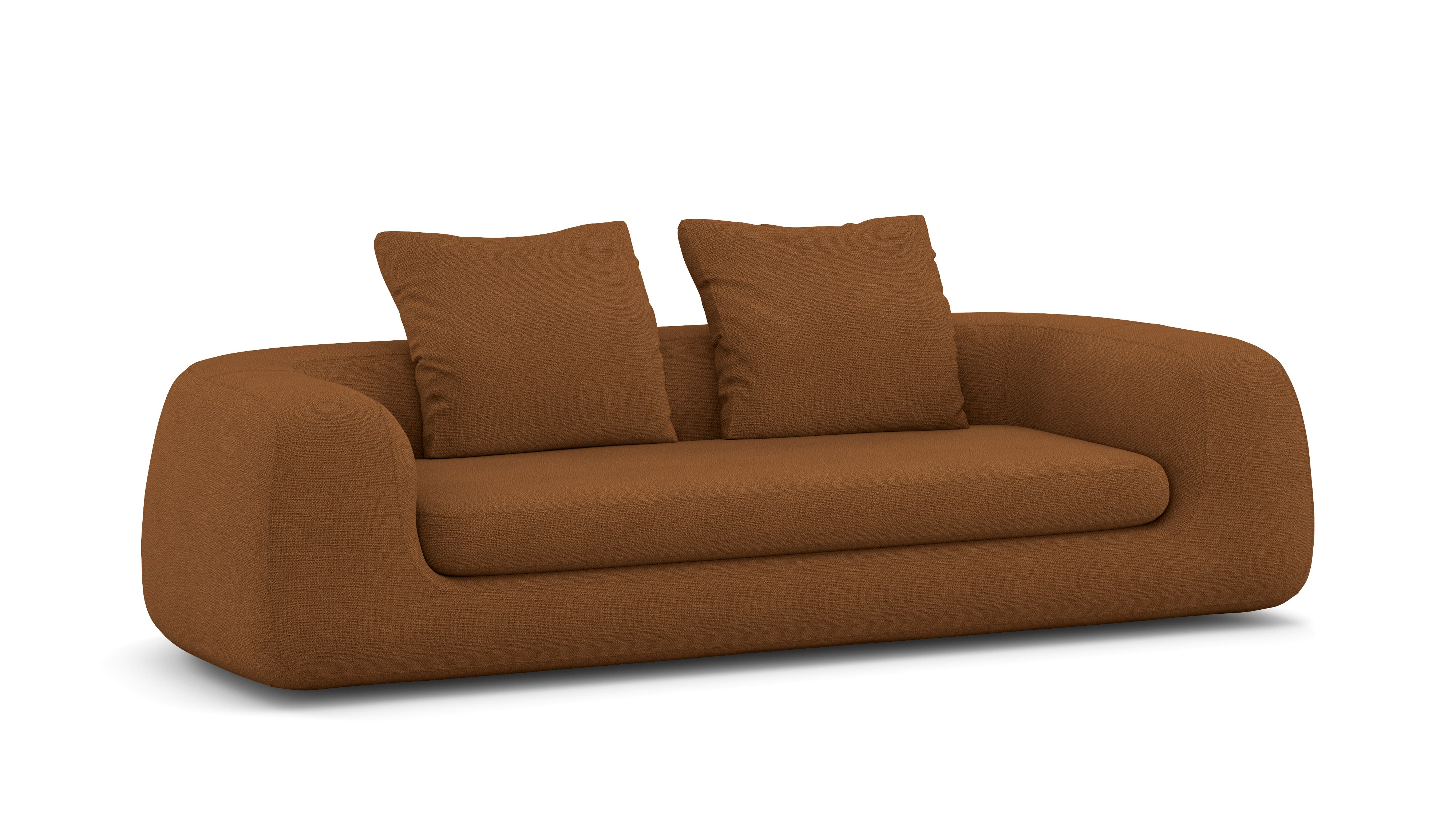 A Atlason Americano Sofa in Cannella viewed from an angle.