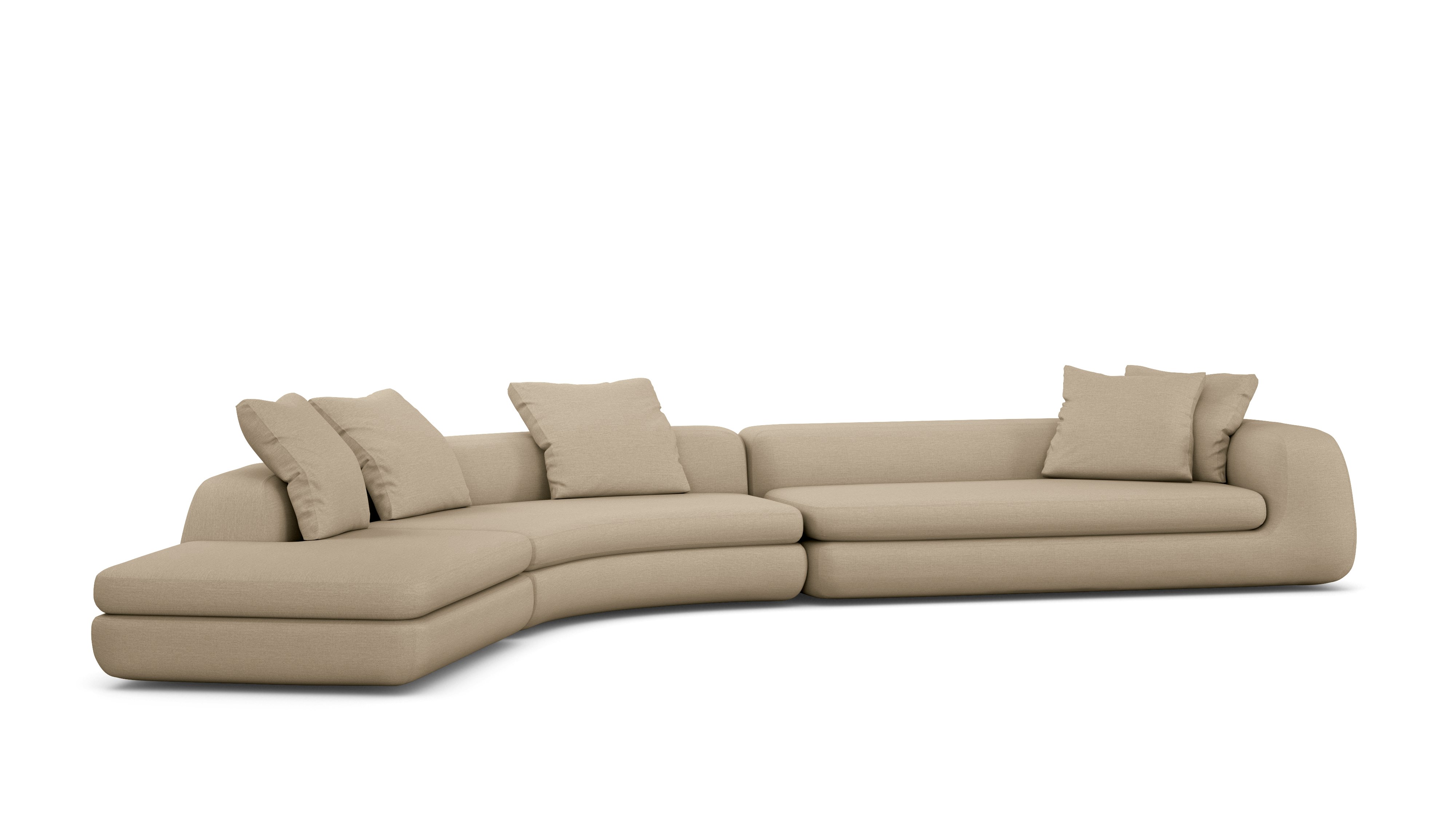 A right-facing Atlason Americano Corner Sectional in basket viewed from an angle.