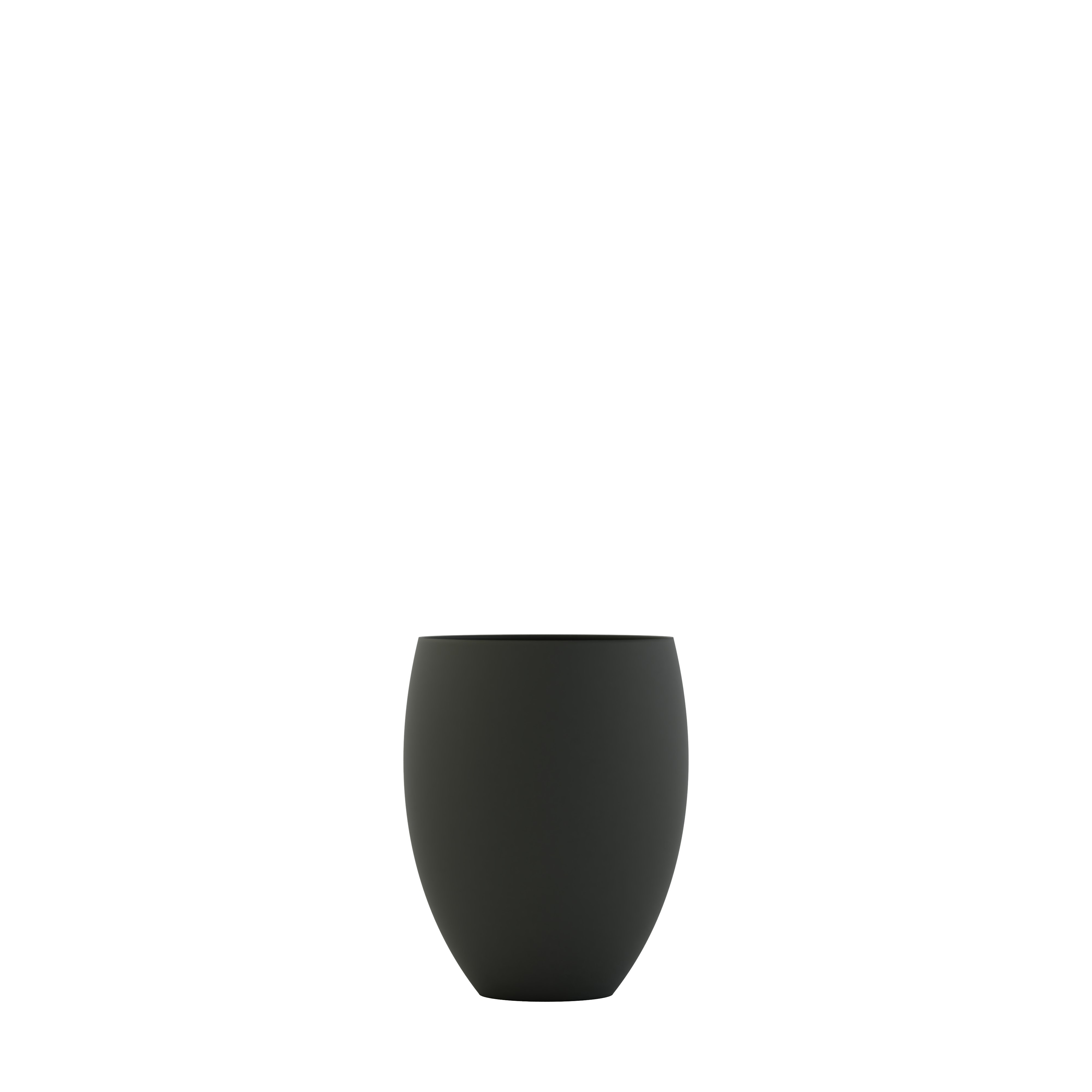 A Del Mar Concrete Planter in Obsidian Night Viewed from the front.