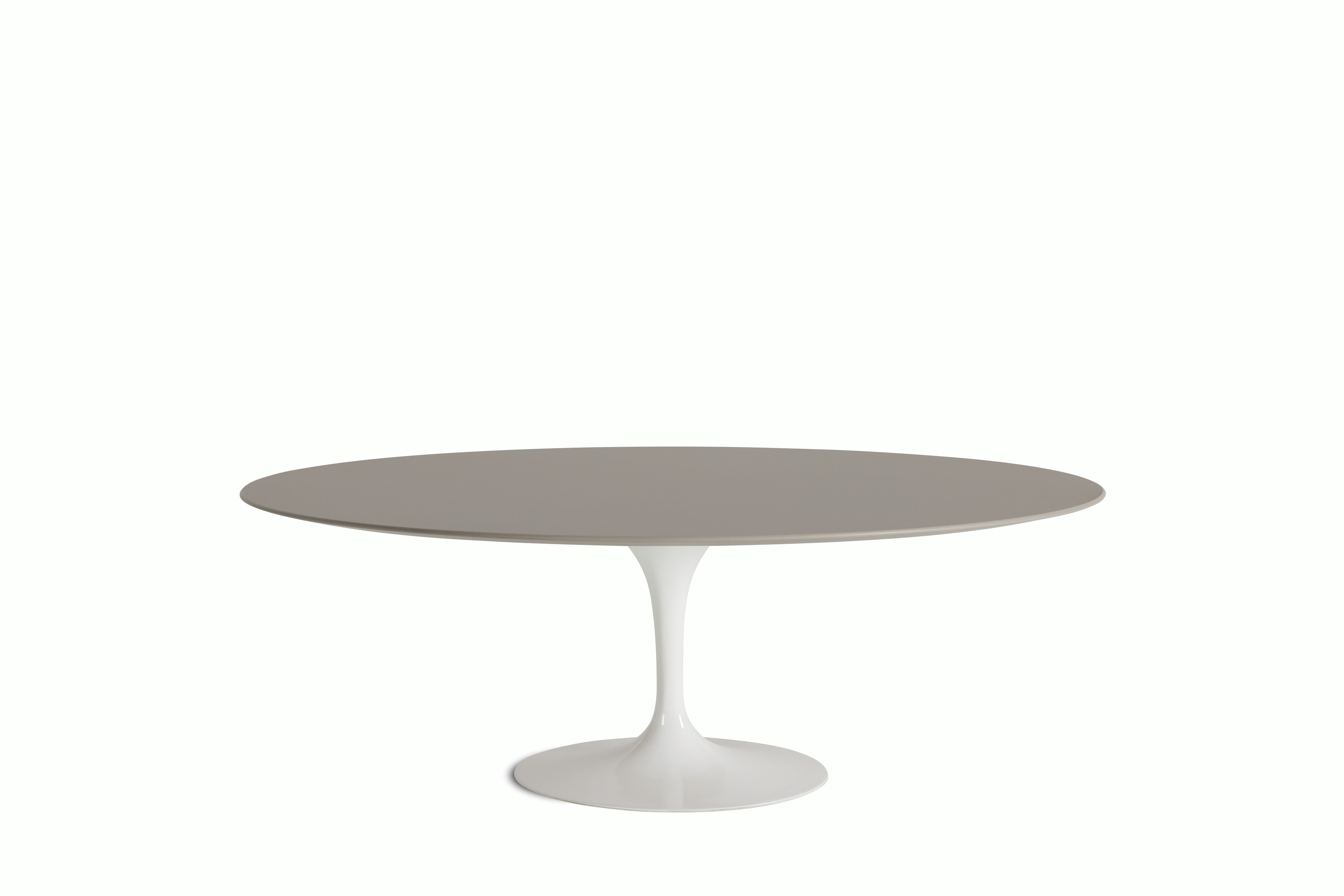 Saarinen Dining Table - Oval, 84 Inch, Laminate, Modern Clay, White Base