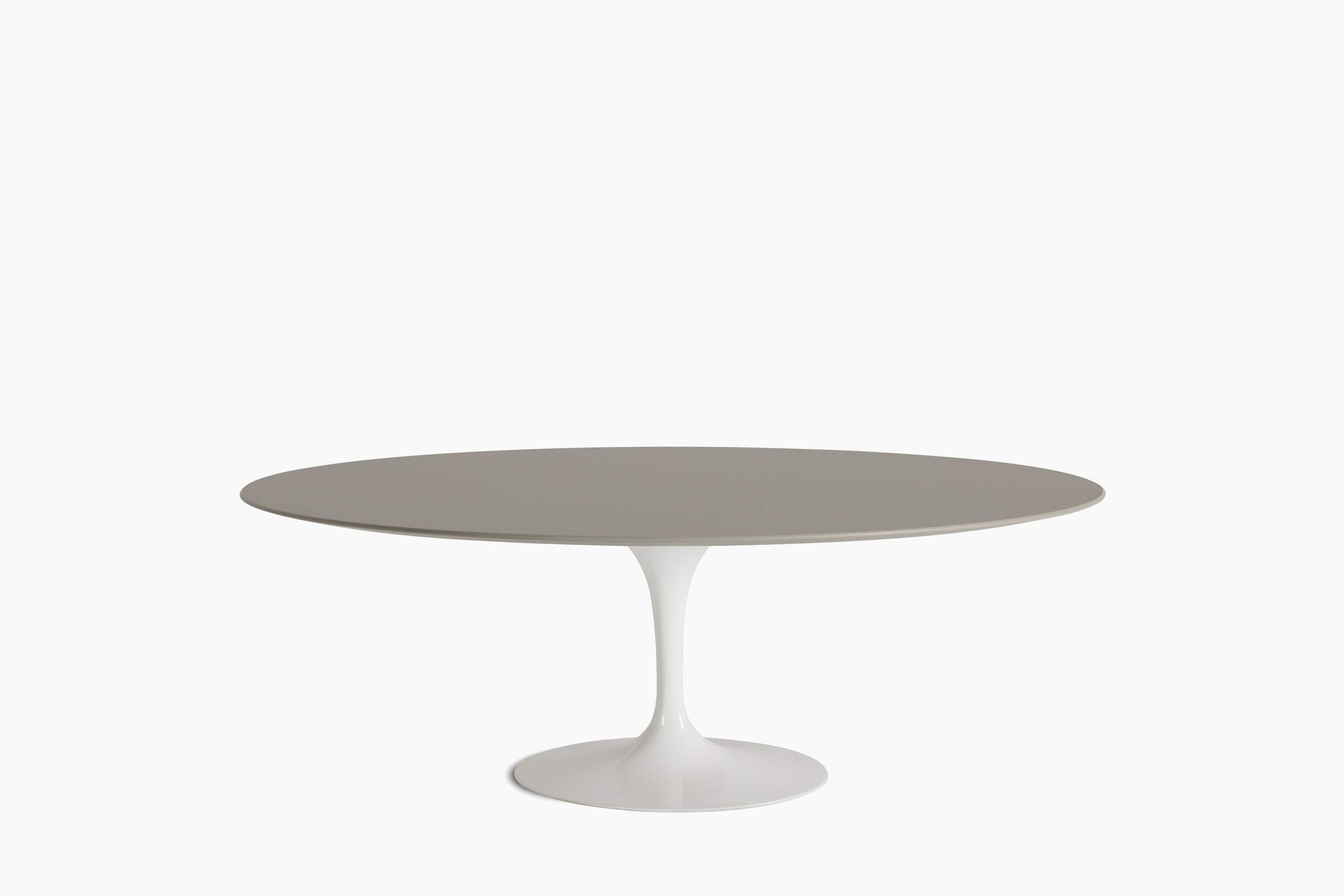 Saarinen Dining Table - Oval, 84 Inch, Laminate, Modern Clay, White Base