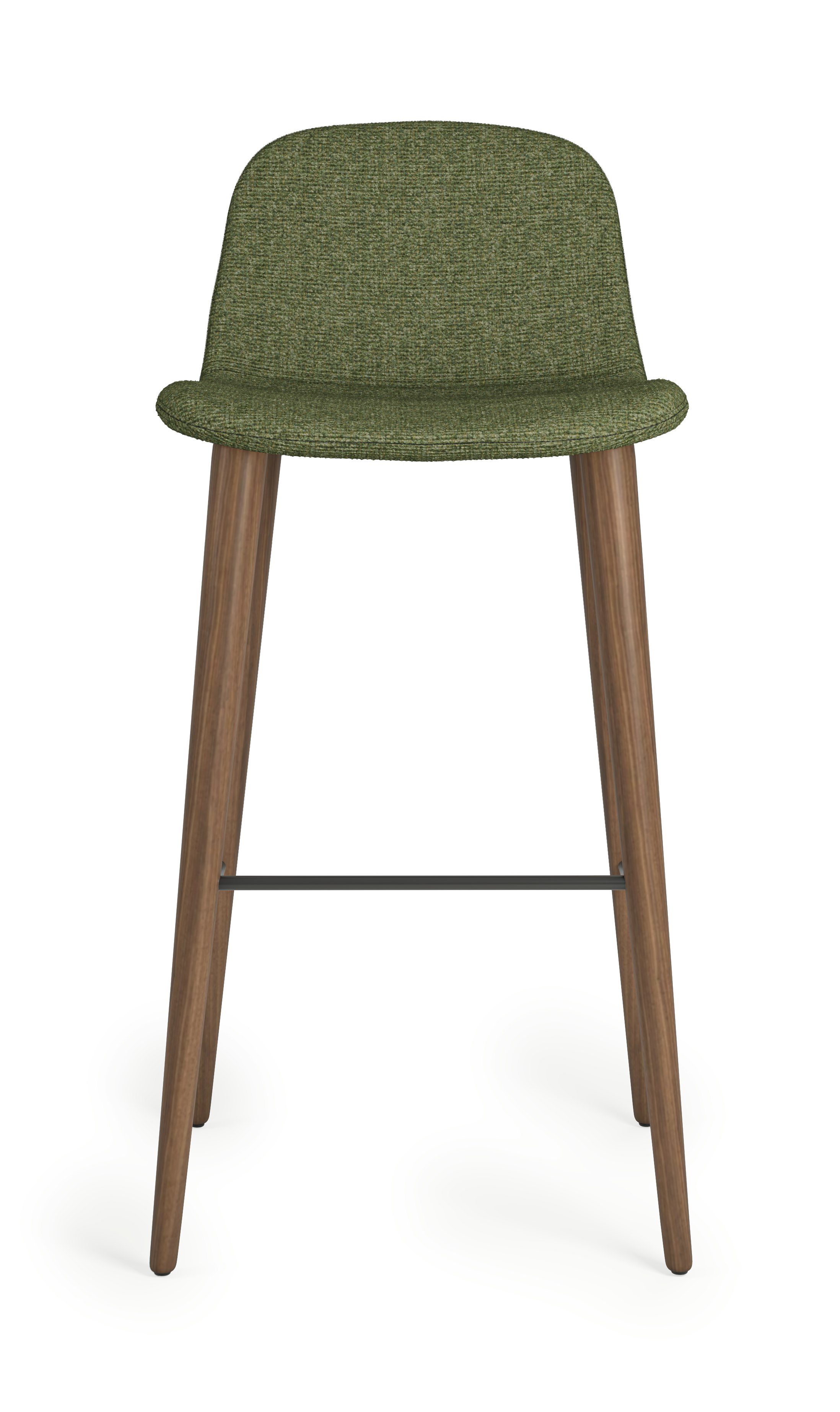 Bacco Stool - Bar Height, Melange, 800 Malachite, Walnut