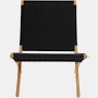 Cuba Outdoor Lounge Chair - black