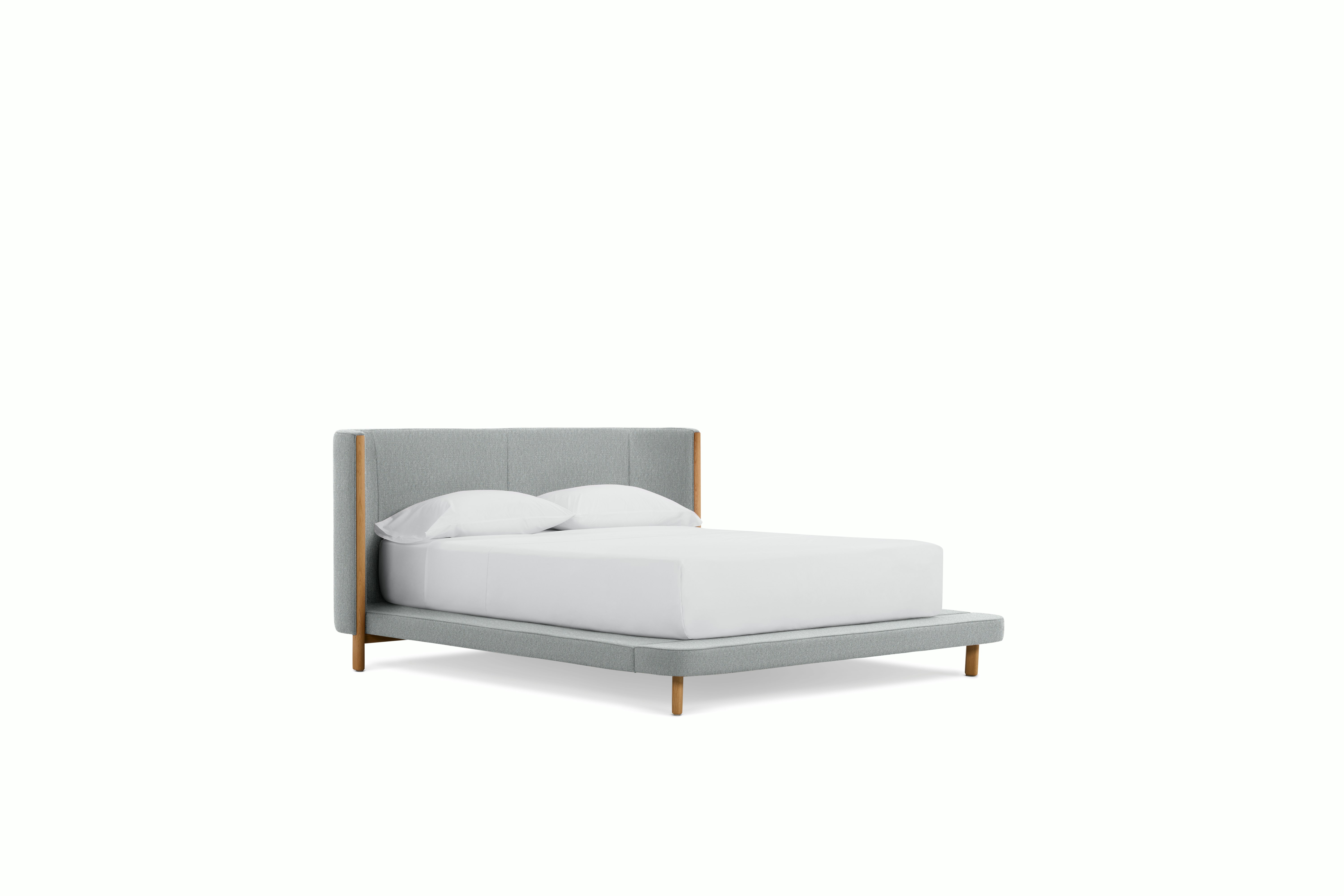 Emmy Bed - Tall in Oak and Album Powder