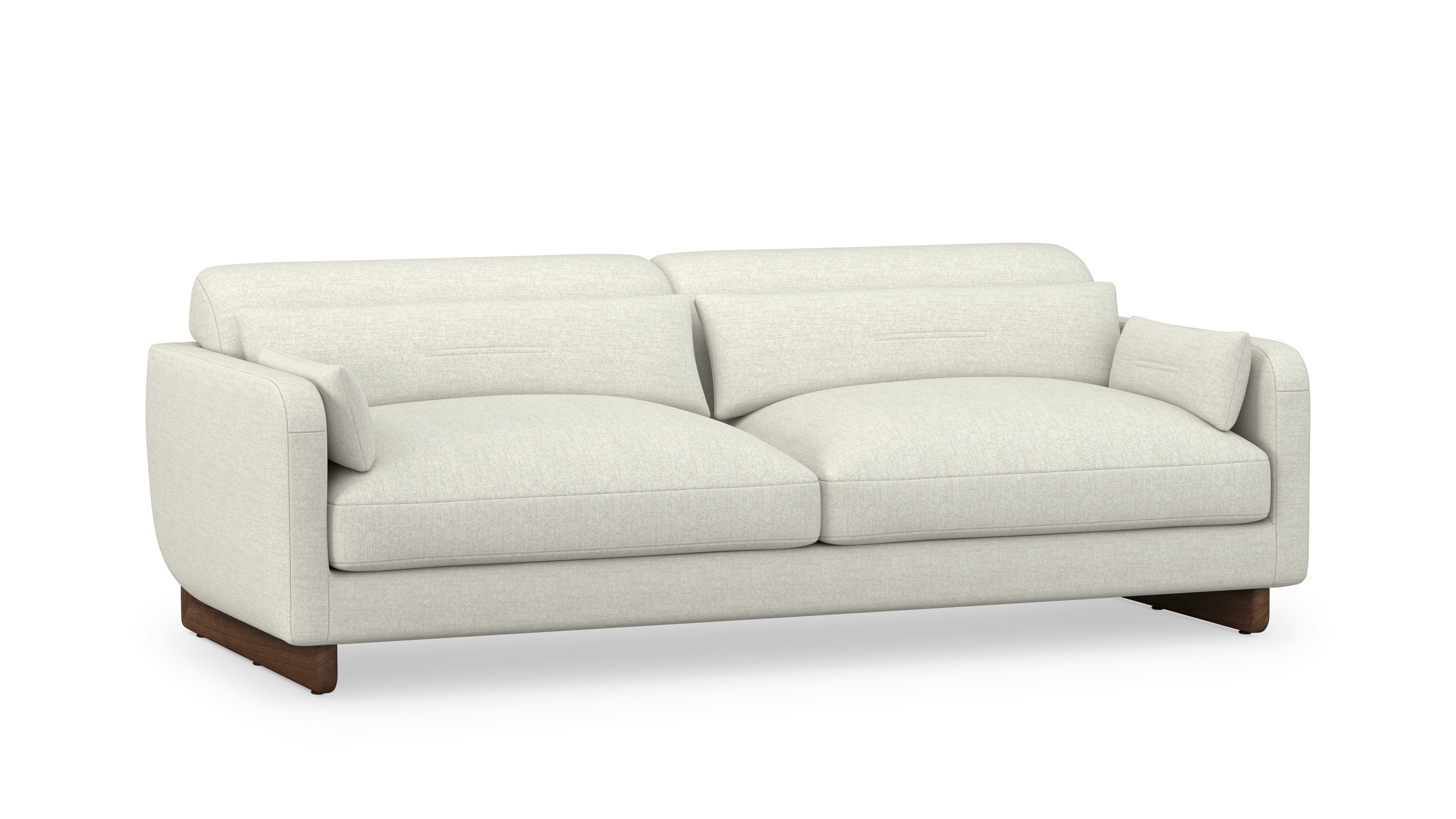 Contra Sofa - 84 Inch, Beck, Buckram, Walnut