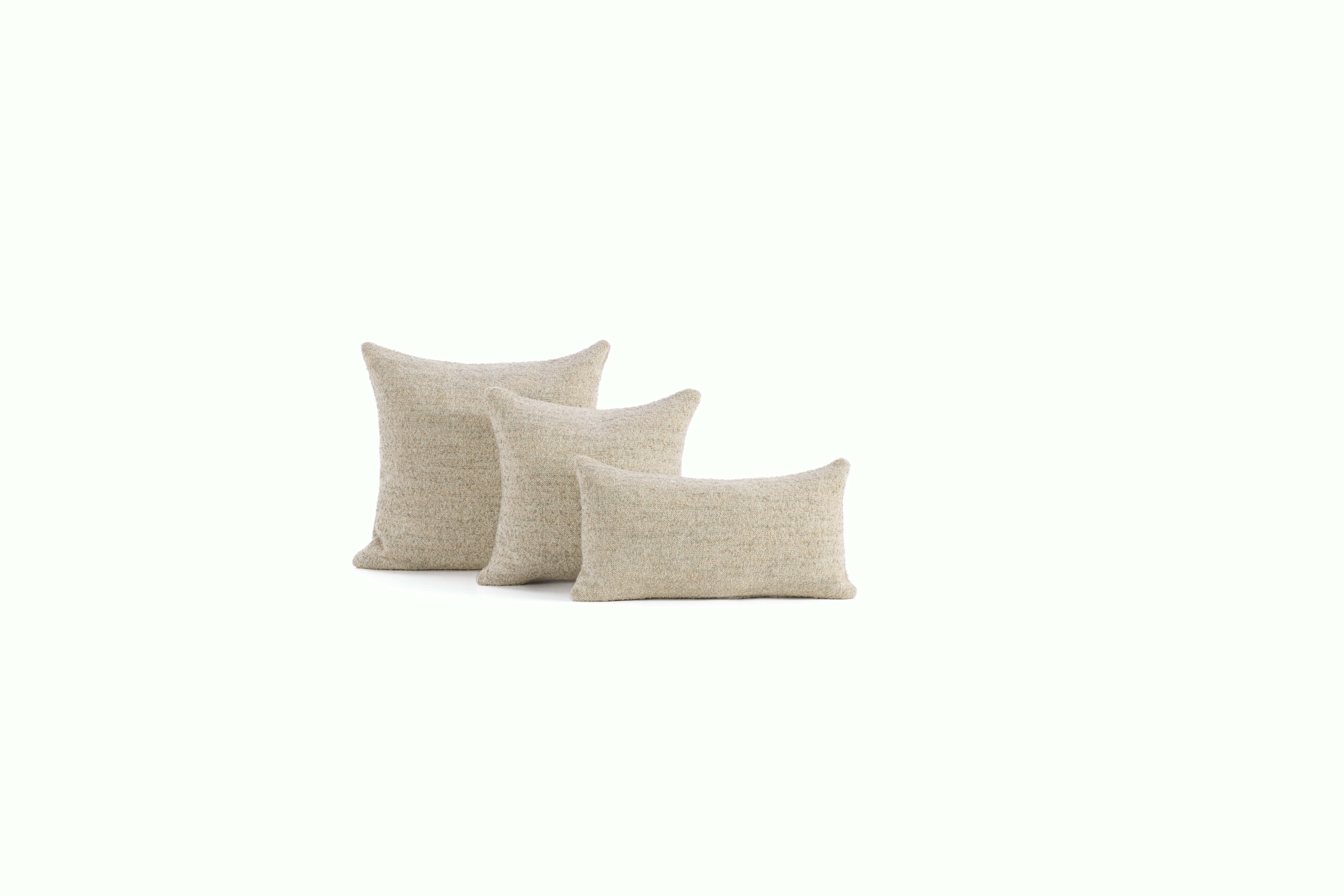 A detailed look at Ramil Pillow in Biscuit.