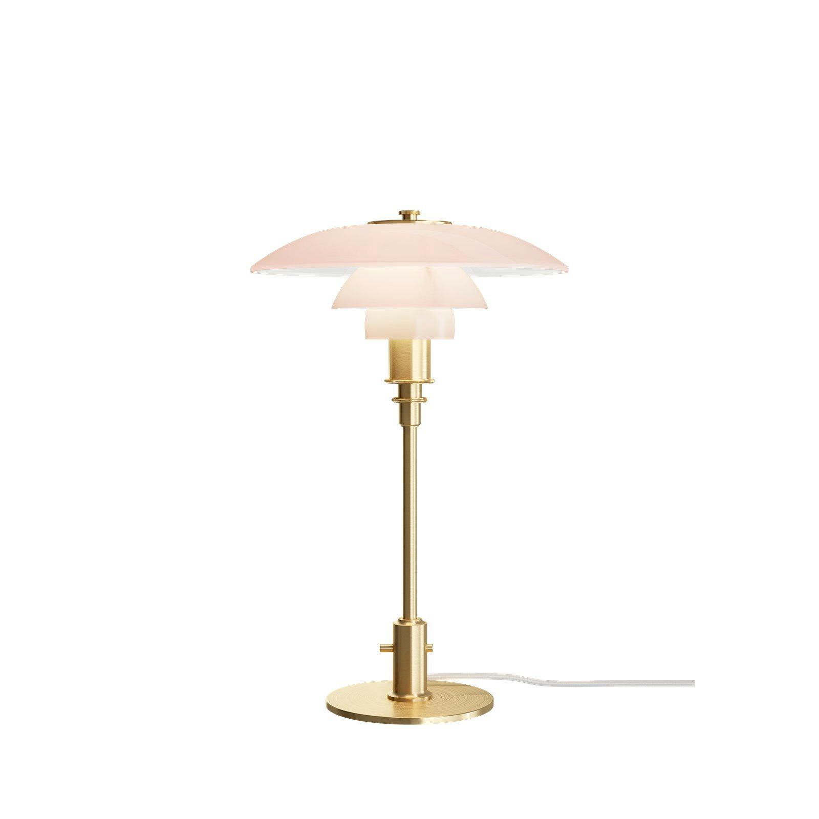 PH 3/2 Table Lamp in Pale Rose and Brass