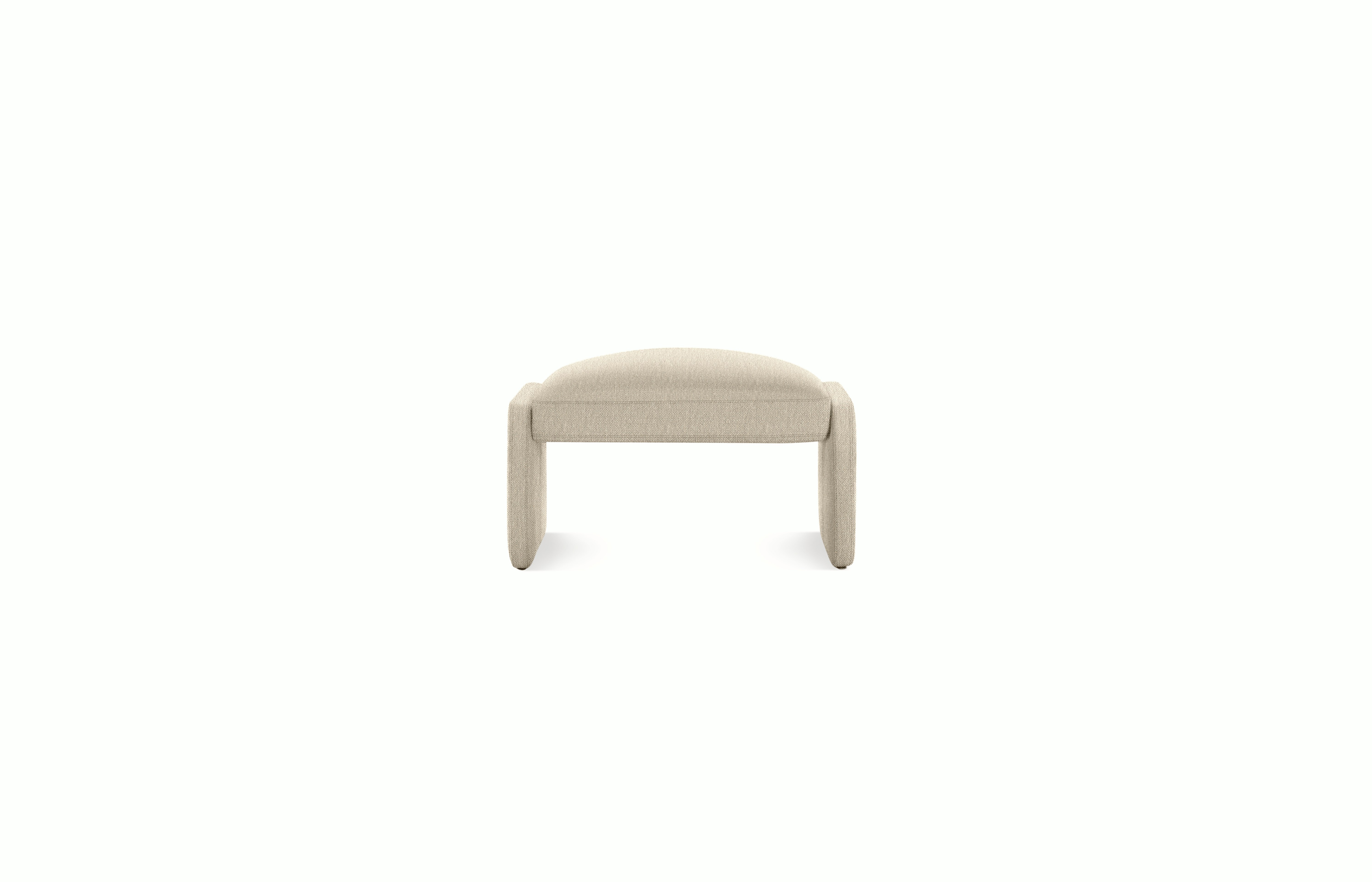 Pastille Ottoman - Fabric, Album Linen, Gentle