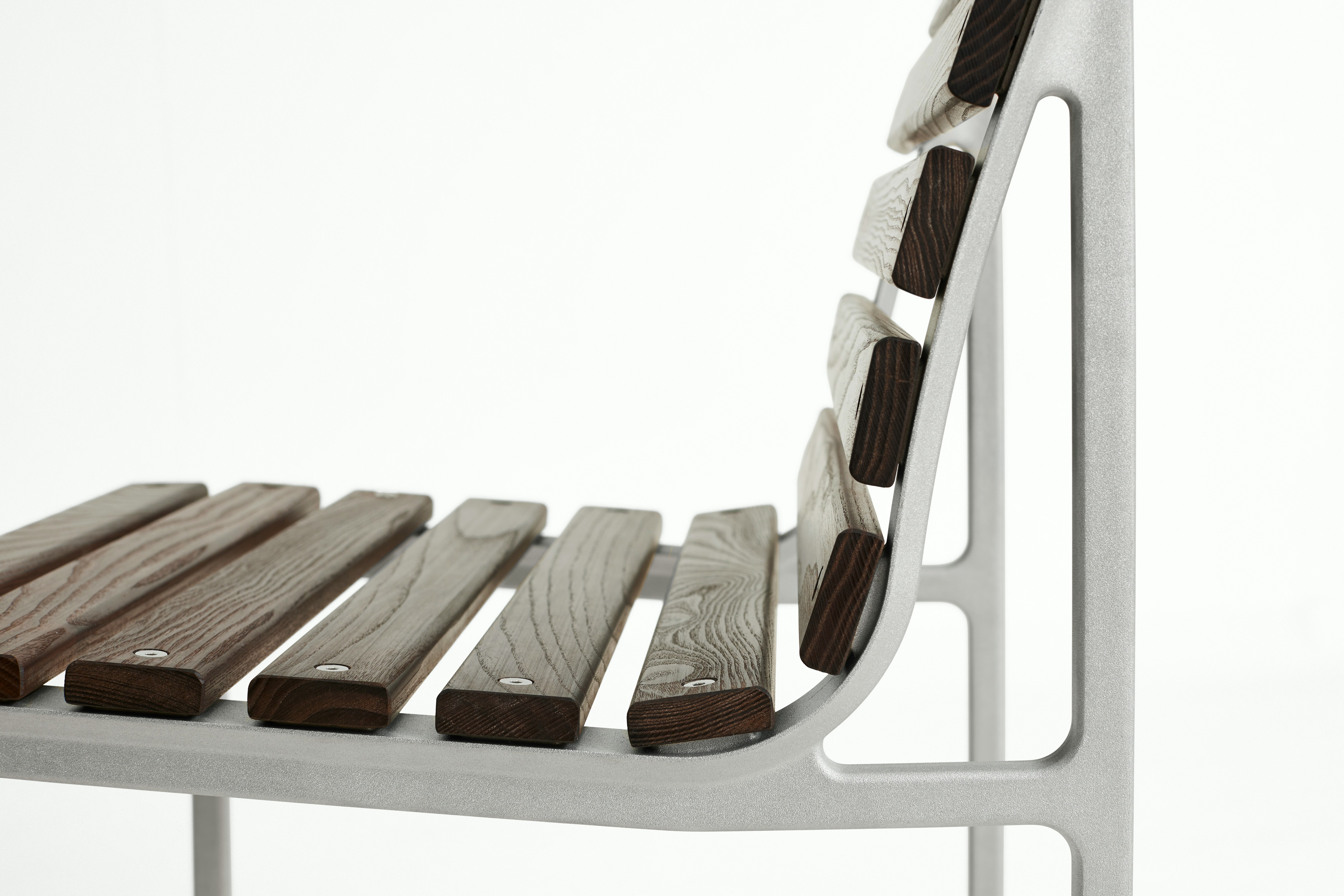 Traverse Side Chair - Heat Treated Ash, Lacquered Aluminum Frame