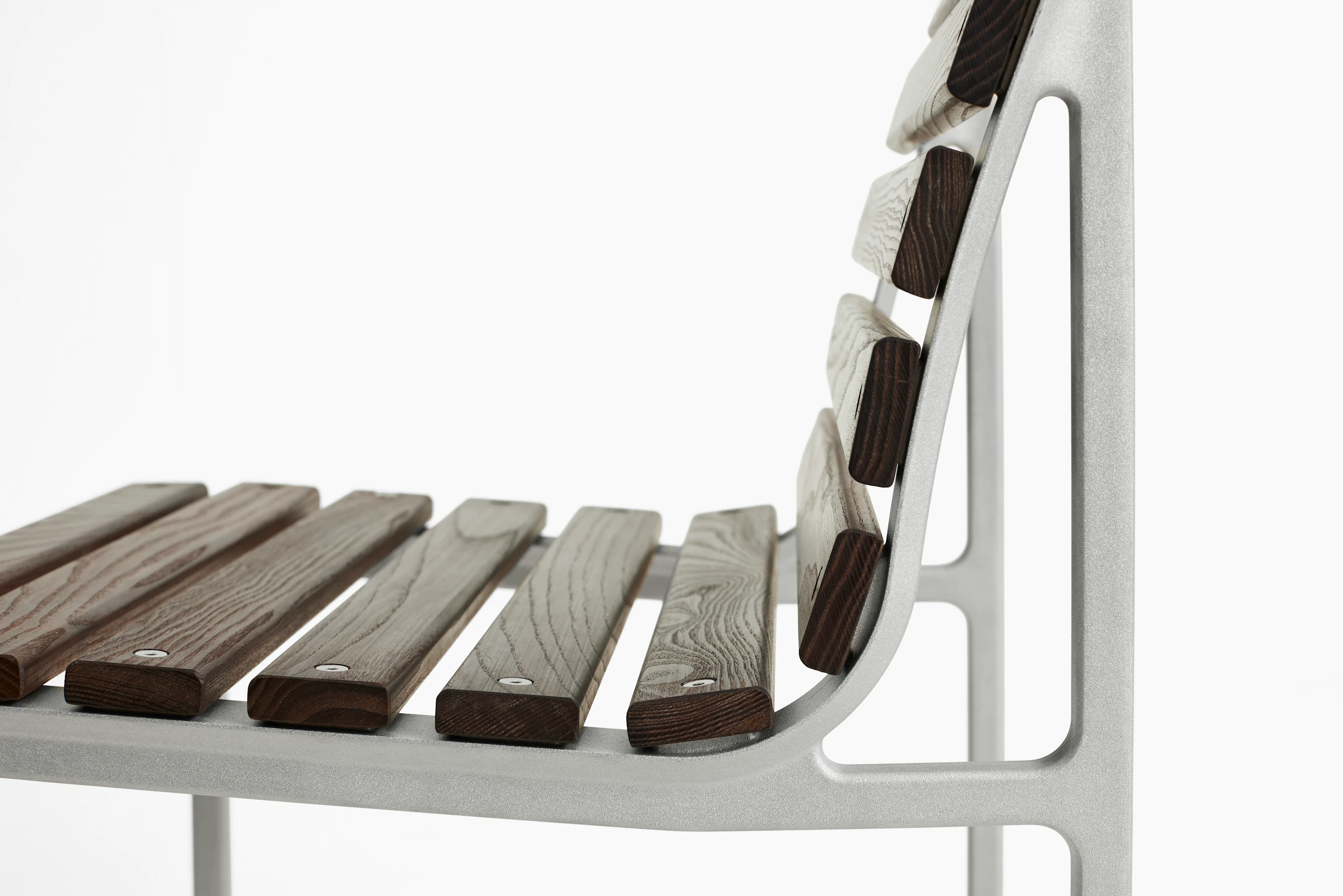 Traverse Side Chair - Heat Treated Ash, Lacquered Aluminum Frame