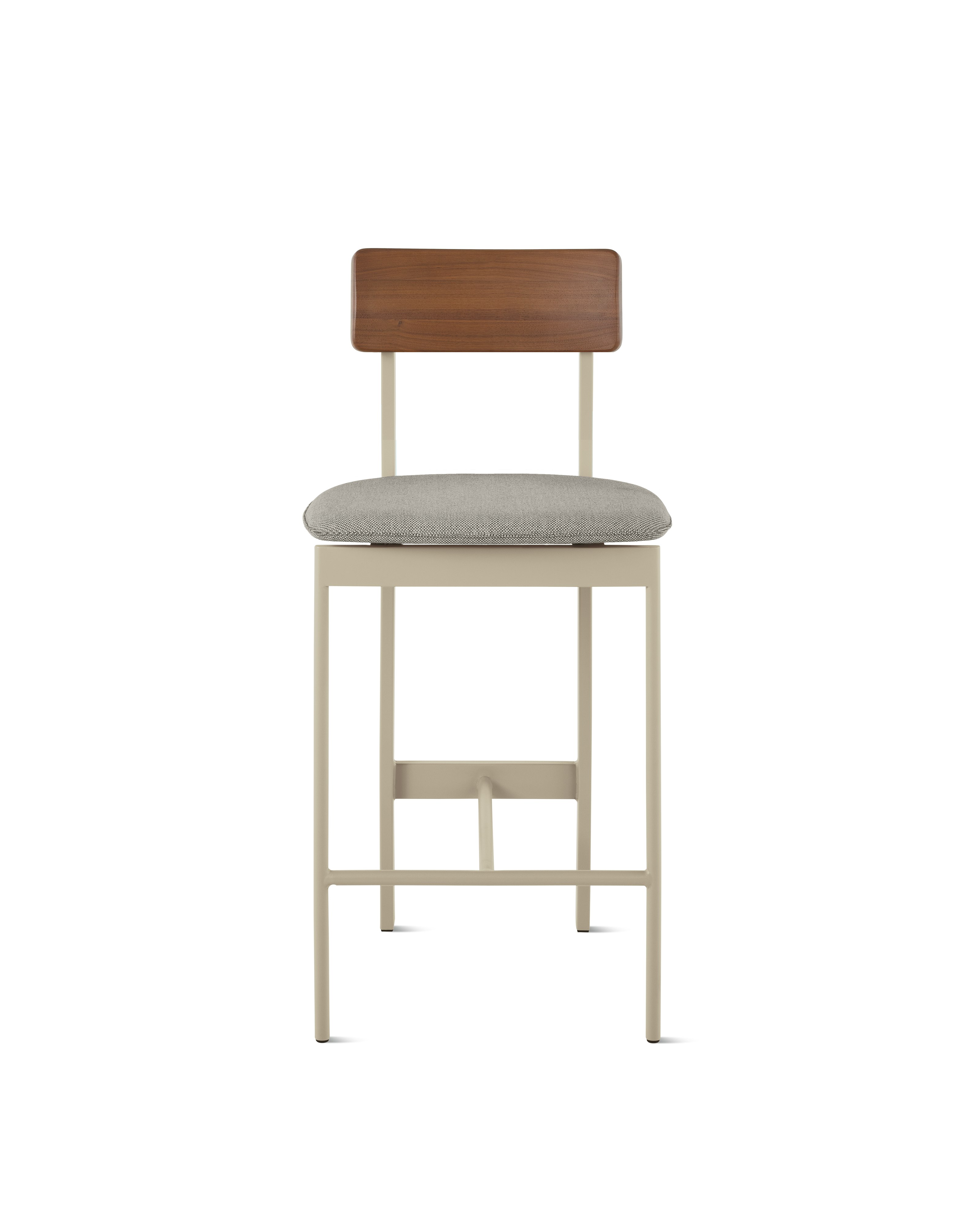 Betwixt Mixed Materials Stool - counter stool,  warm grey,  walnut,  sycamore