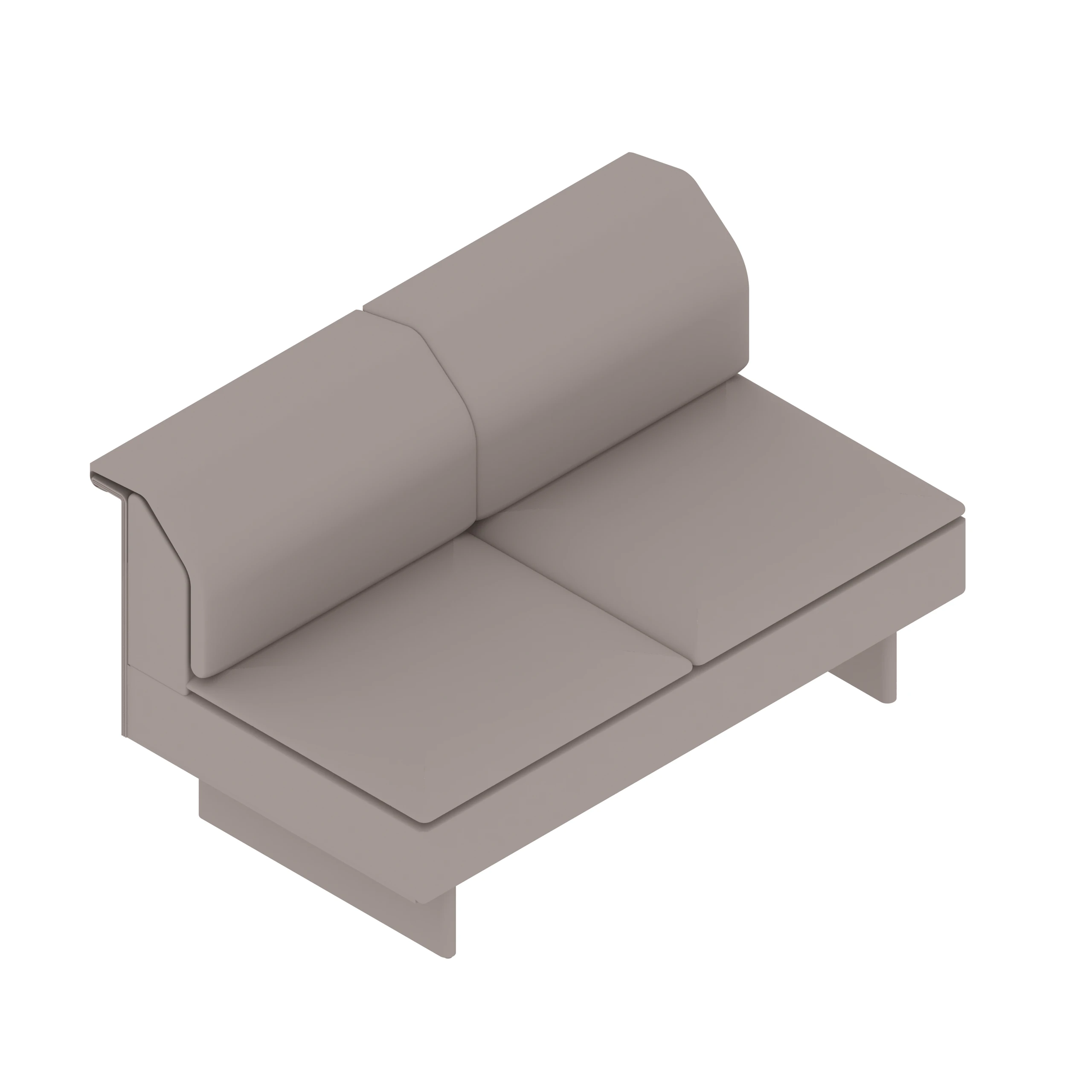 A generic rendering - Mantle Settee | Armless