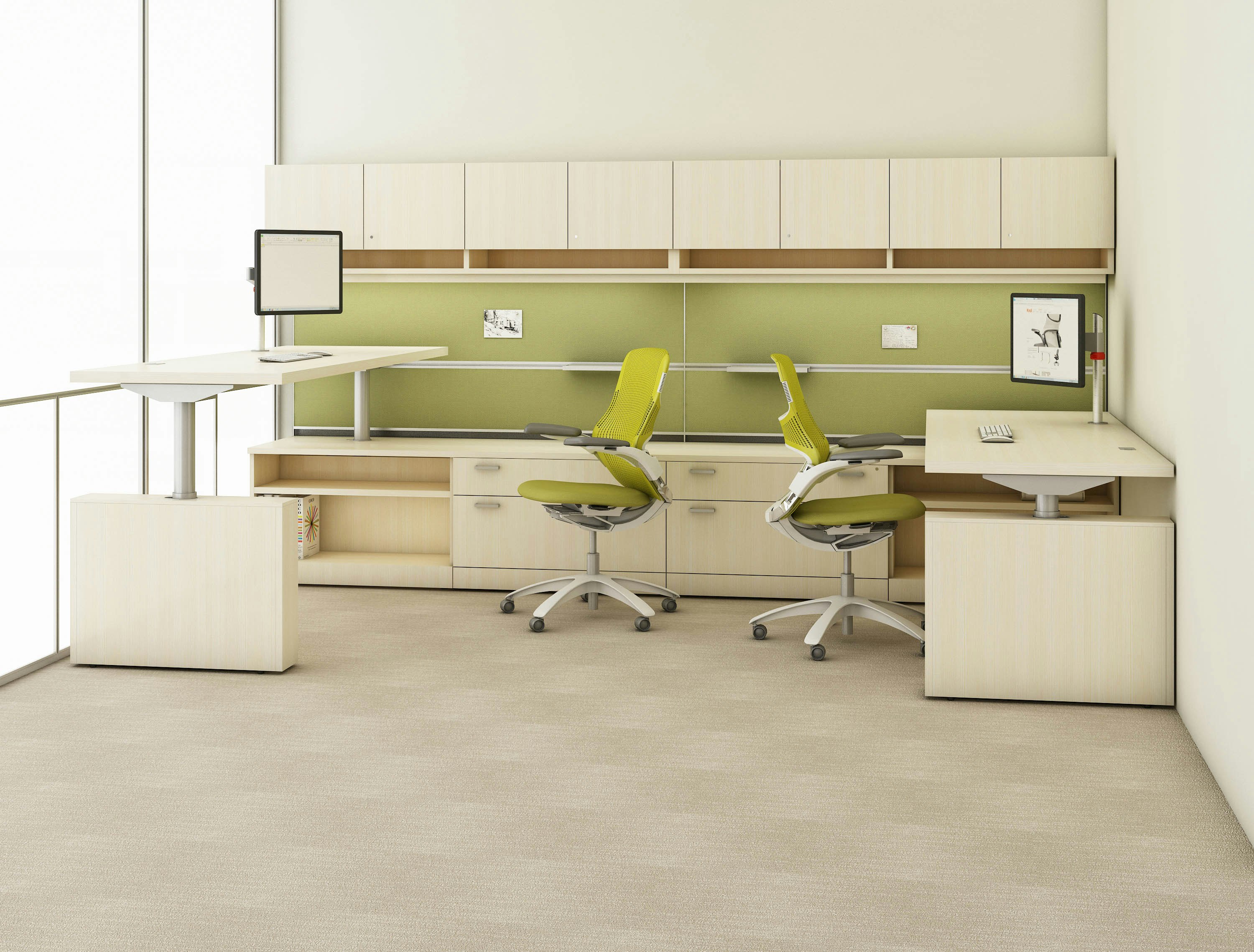 Reff Profiles Classic Height Adjustable Peninsula Desk