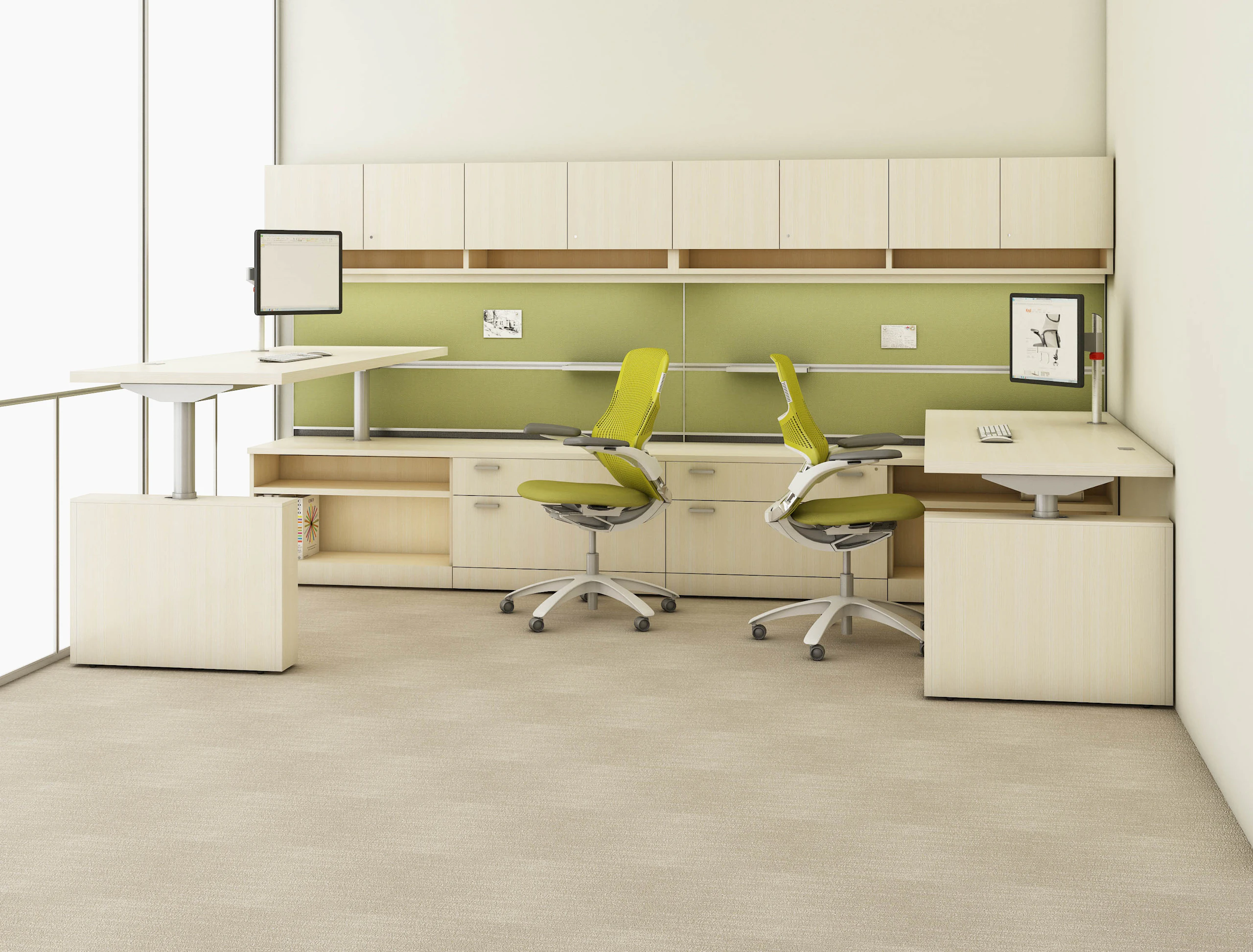 Reff Profiles Classic Height Adjustable Peninsula Desk