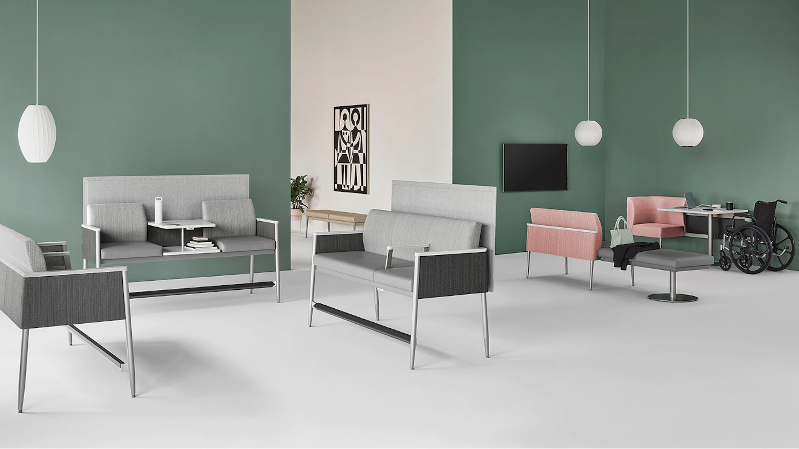 Environment view of the Palisade Collection featuring Palisade Easy Access seating.
