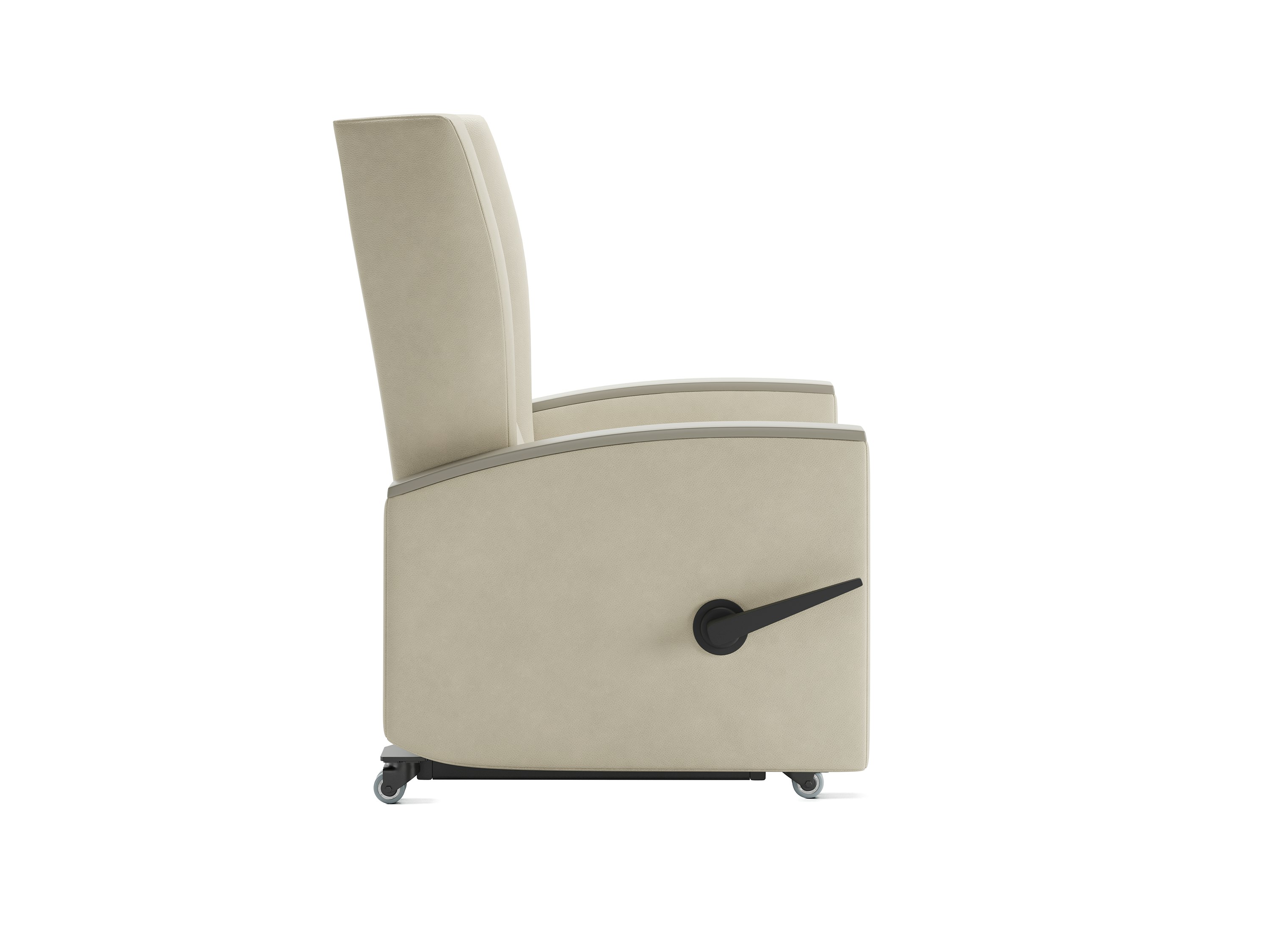 Culla Reclining Glider, side, beige