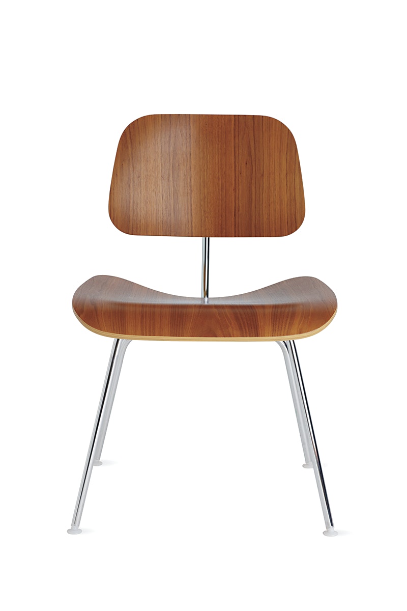 Eames Molded Plywood Dining Chair Metal Base (DCM), Non Upholstered