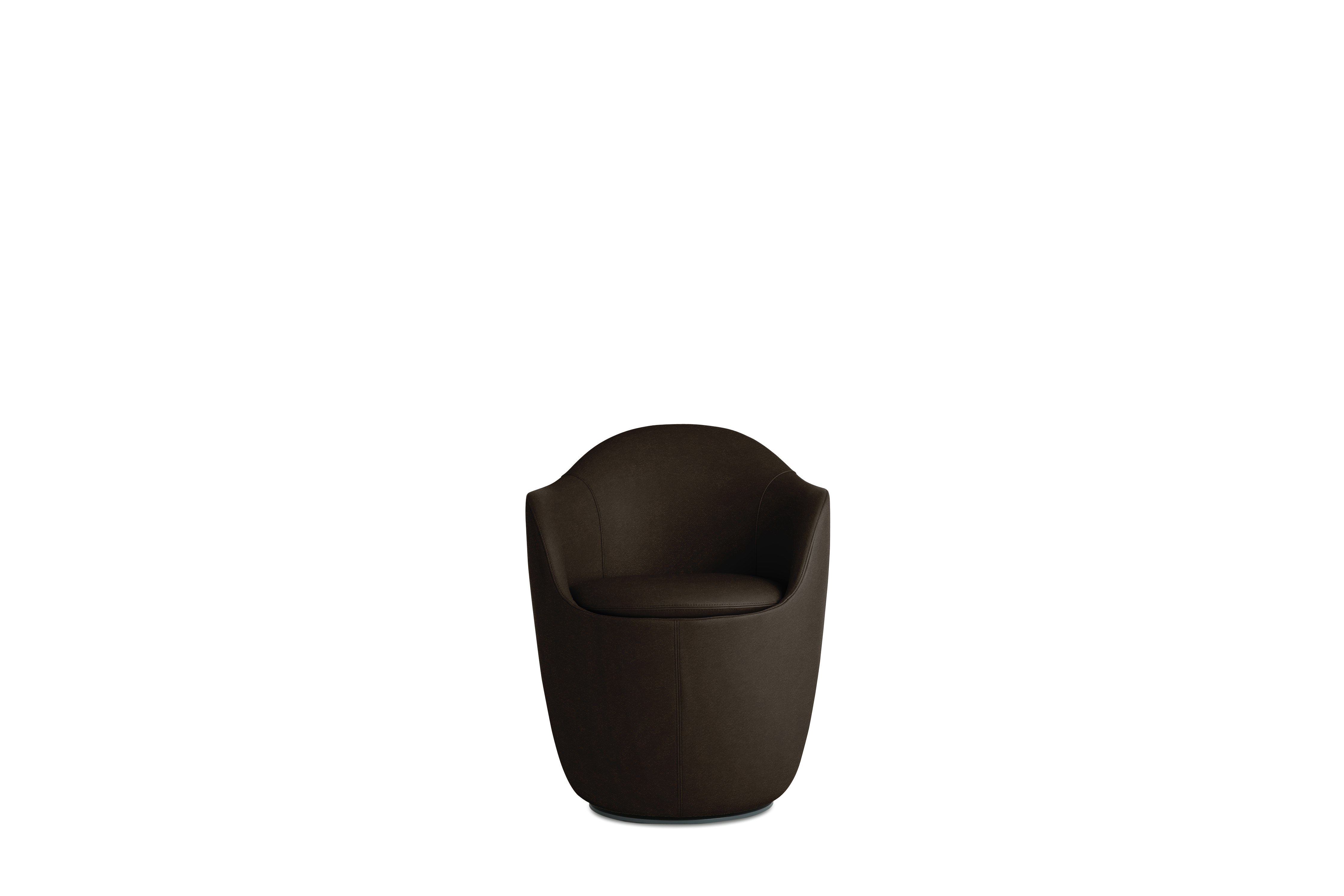 Lina Dining Chair - Armchair, Crypton Sintra Velvet, Mink