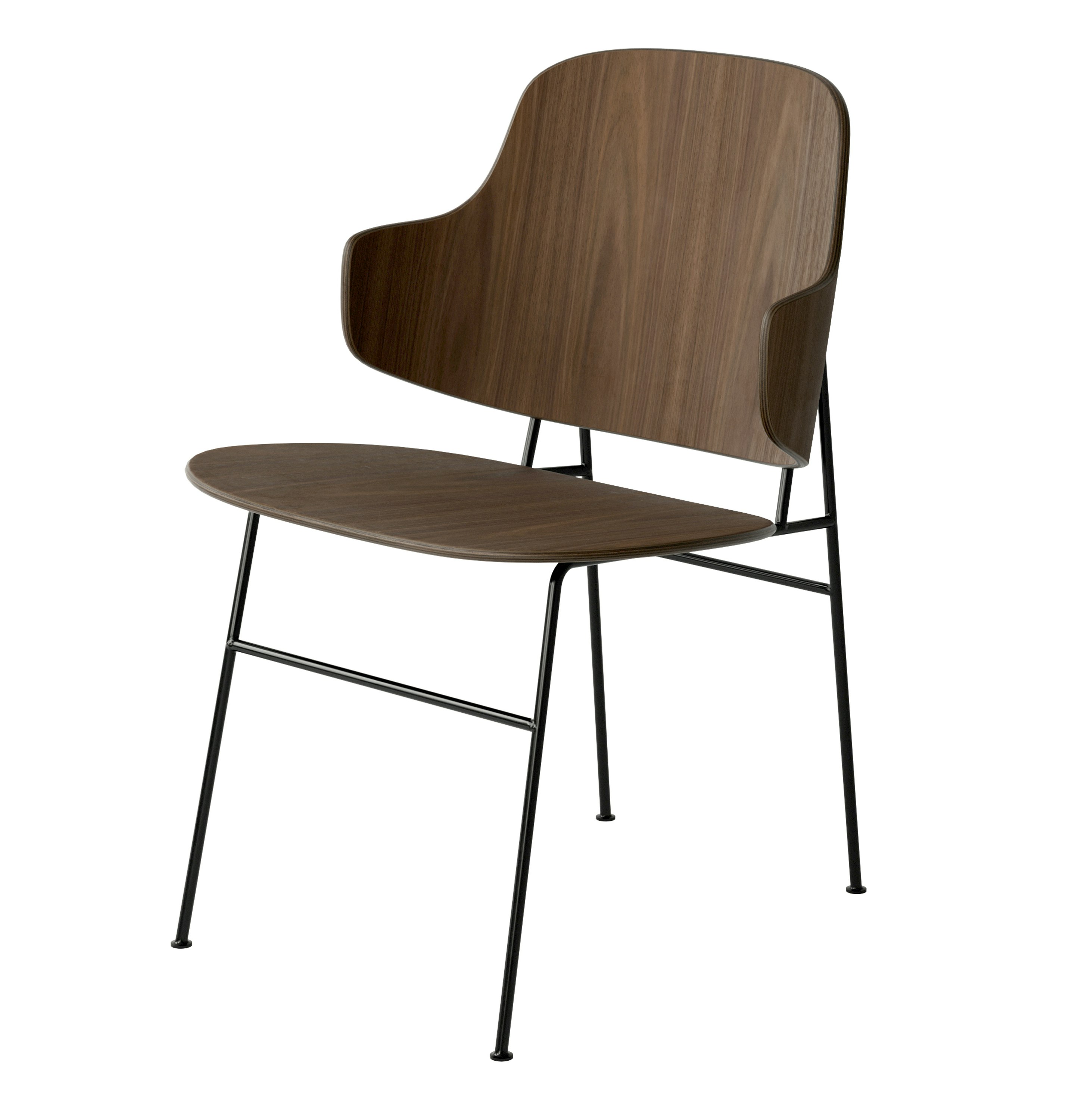 Penguin Dining Chair - Unupholstered, Walnut