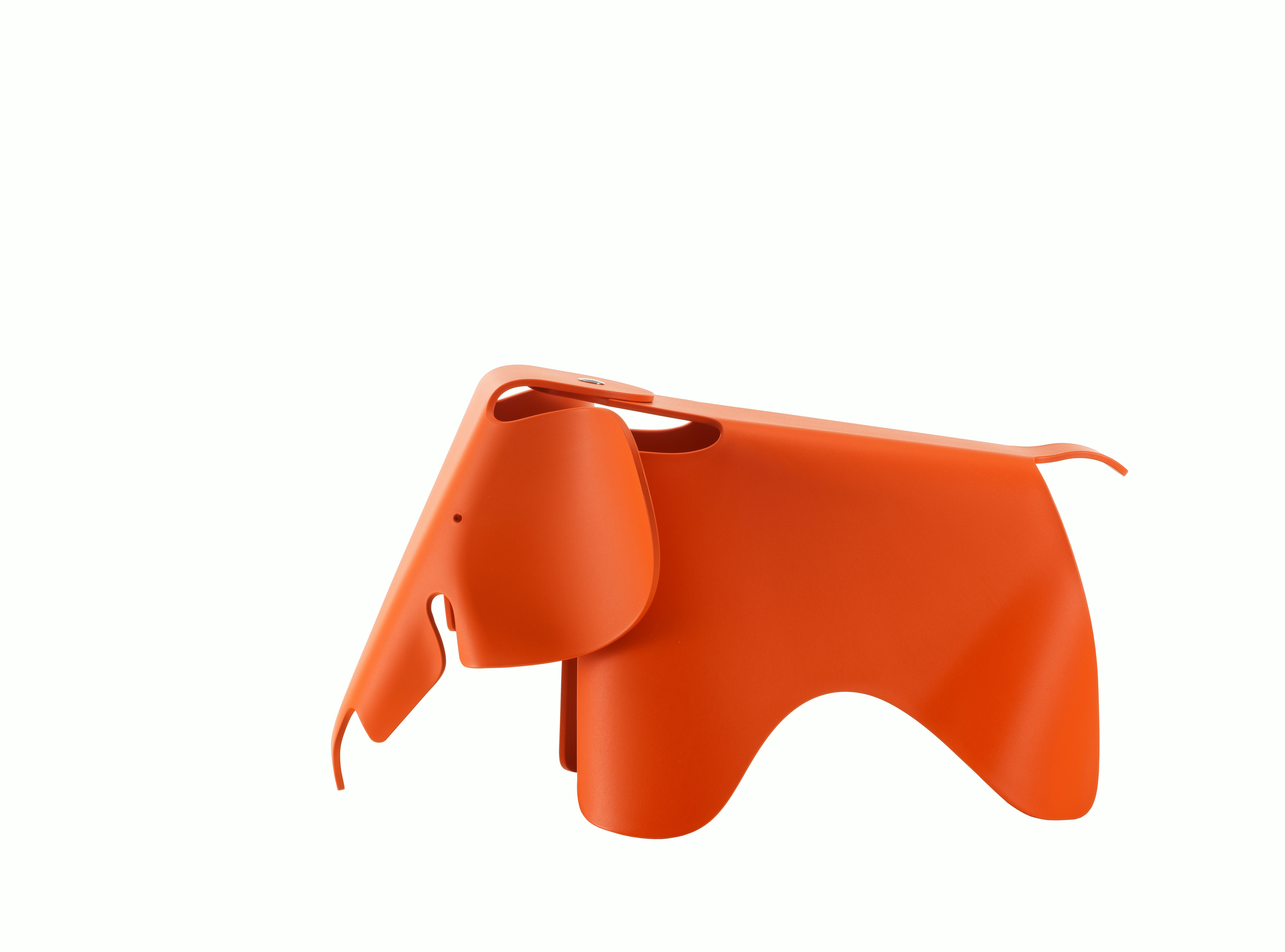 Eames Elephant - Recycled Plastic, Red Orange